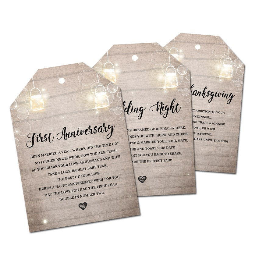 Wedding Milestone tags Milestone Wine Labels Wine Basket Tags Bridal shower gift Engagement gift wedding Wine poems set of 12 PRINTABLE