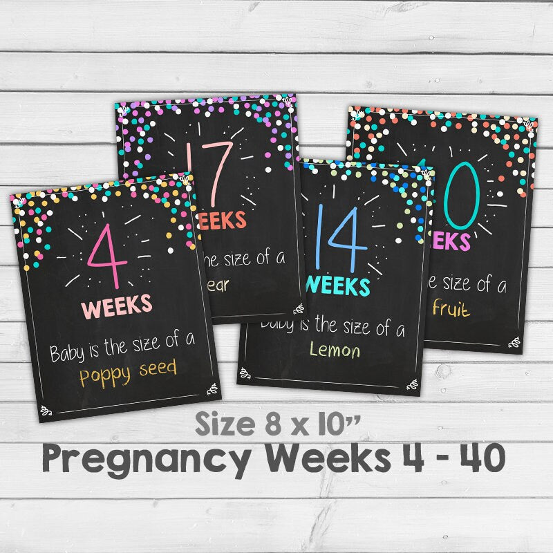 Pregnancy weeks Pregnancy chalkboard week by week Pregnancy gift Weekly countdown Photo prop PRINTABLE digital Instant download 8 x 10 JPG