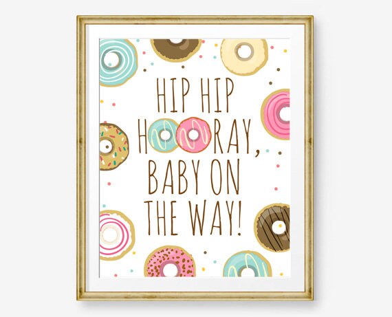 Donut Baby Shower Signs Donut Sign Baby on the Way Donut Party Donut Shower Donut Table Shower Decor Instant Digital Download Printable 0050