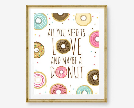 All You Need is Love and Maybe a Donut Sign Donut Bridal Shower Signs Donut Wedding Shower Donut Bar Sign Decor Download Printable 0050