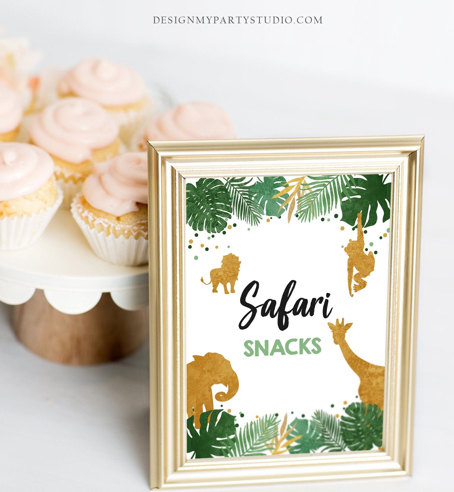 Safari Snacks Birthday Sign Table Decor Boy Safari Animals Birthday Wild One Food Table Decor Zoo Party Instant Download Printable 0016