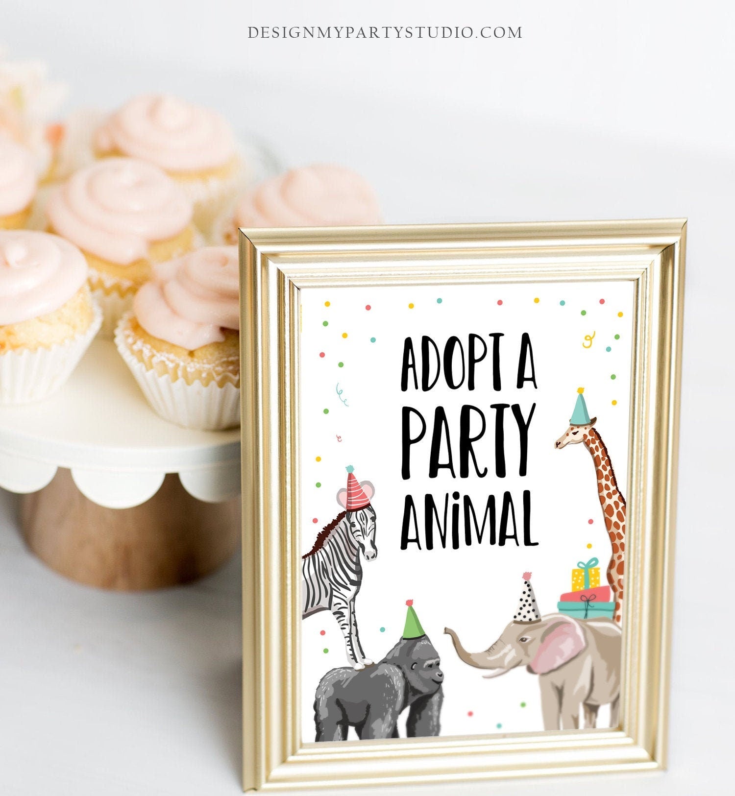 Adopt an Animal Birthday Sign Table Decor Party Animals Birthday Wild One Animals Zoo Safari Table Sign Zoo Party Jungle PRINTABLE 0142