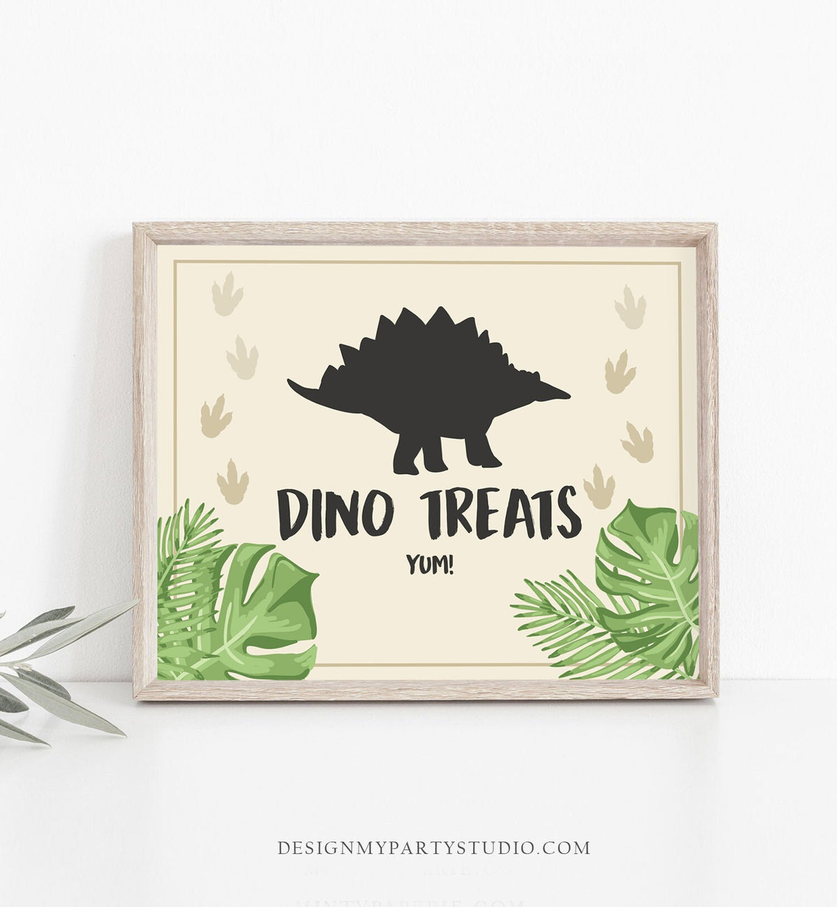 Dino Treats Dinosaur Birthday Sign Food Table Treat Decor Dino Birthday Dino Party Boy Prehistoric snacks Sweets Table Sign PRINTABLE 0043