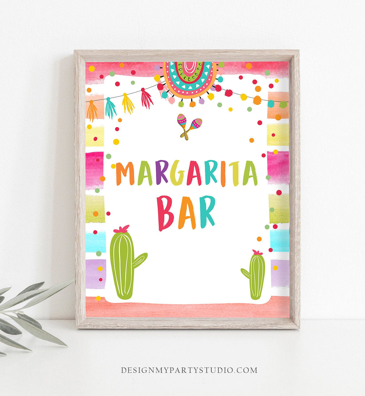 Margarita Bar Sign Fiesta Birthday Party Fiesta Bridal Shower Cactus Baby Shower Succulent Bar Sign 8x10 Instant Download PRINTABLE 0134