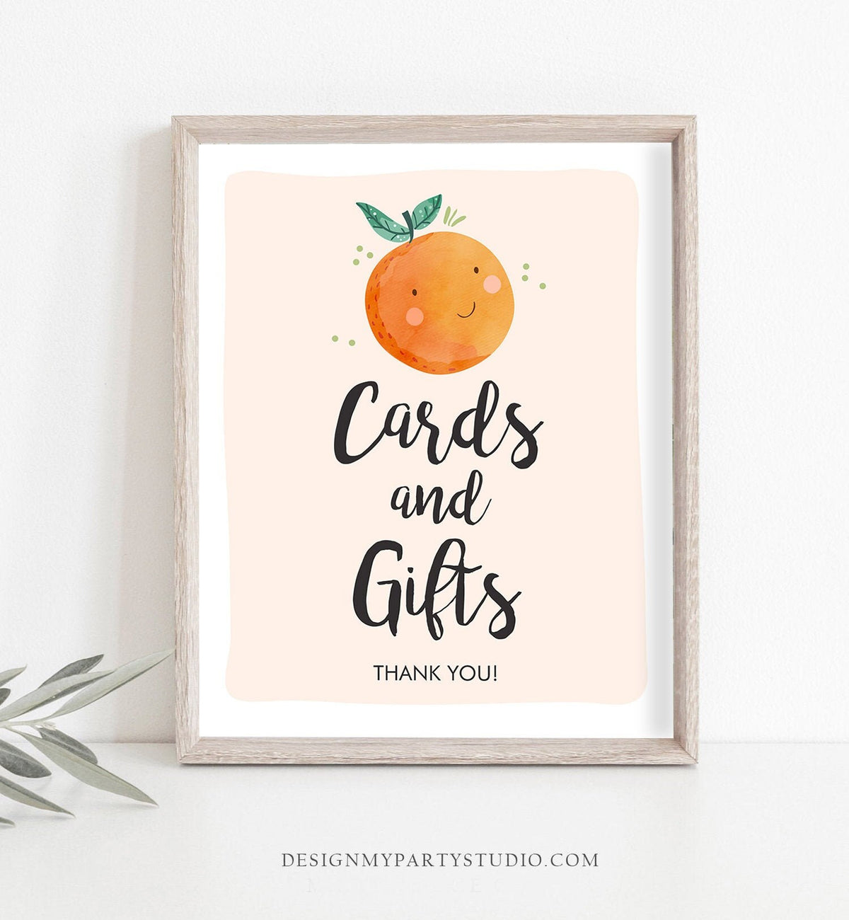 Cards and Gifts Cutie Sign Birthday Baby Shower Little Cutie Couples Shower Decor Citrus Gender Neutral Gift Table Download Printable 0330