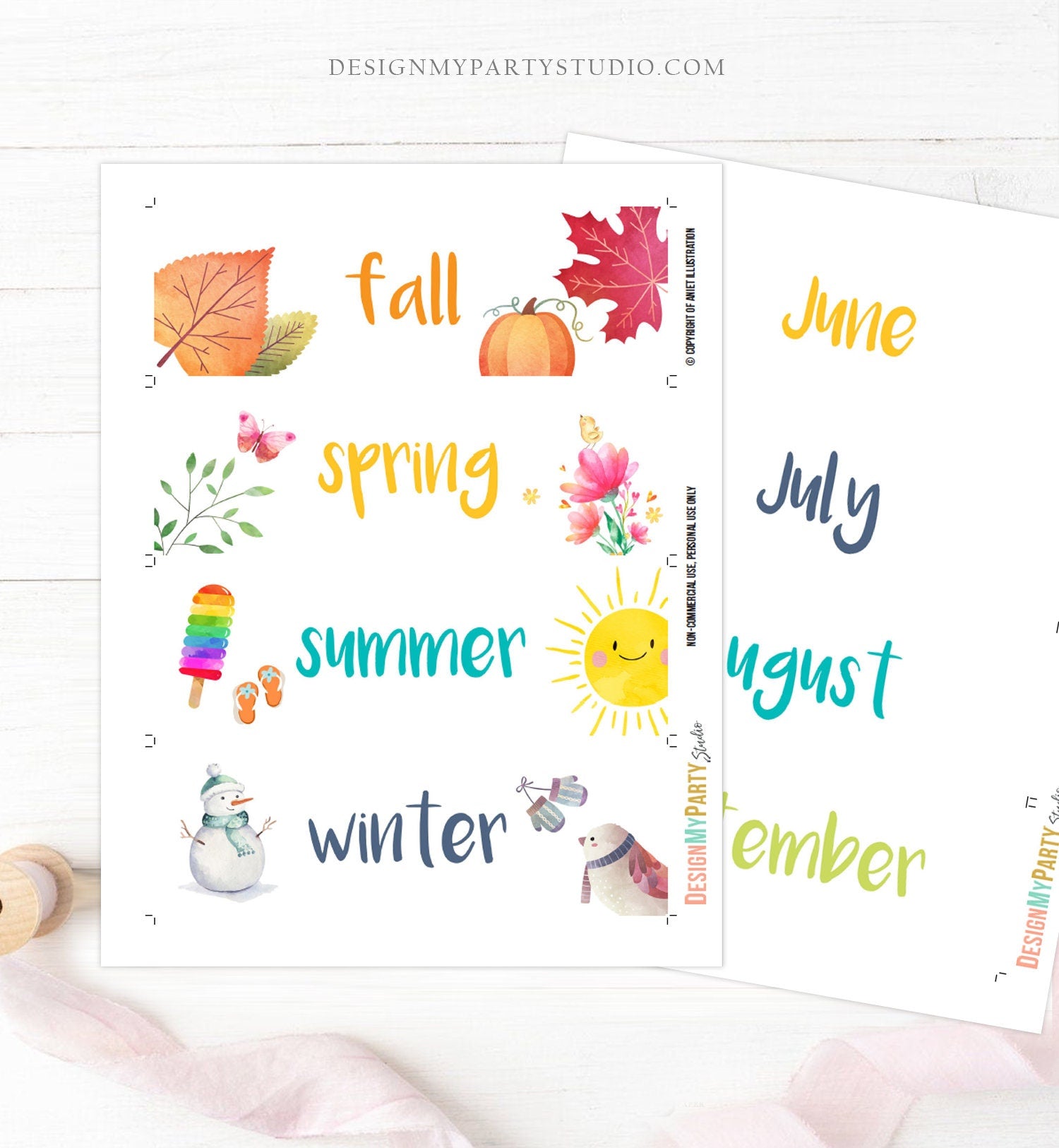 Morning Board Printable Activity Toddler Kids Homeschool Weather Chart Calendar Preschool Daycare Seasons Months Download Printable 0341