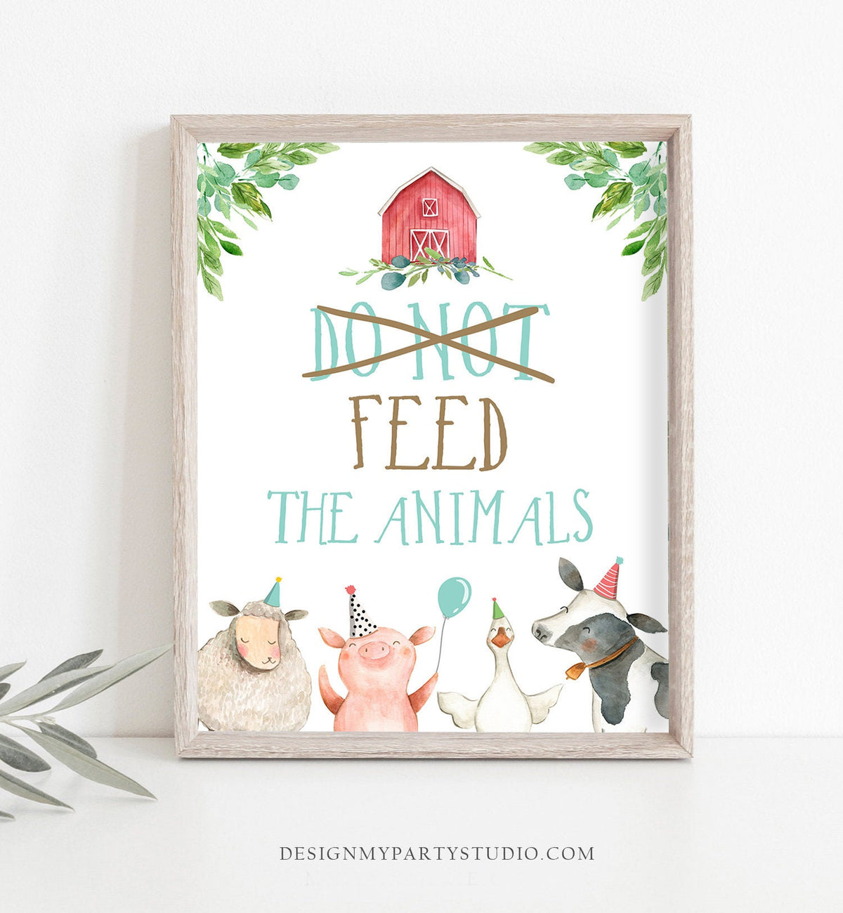 Dont Feed The Animals Birthday Sign Party Animals Decor Farm Animals Birthday Barnyard Decor Boy Table Sign Digital Download Printable 0155