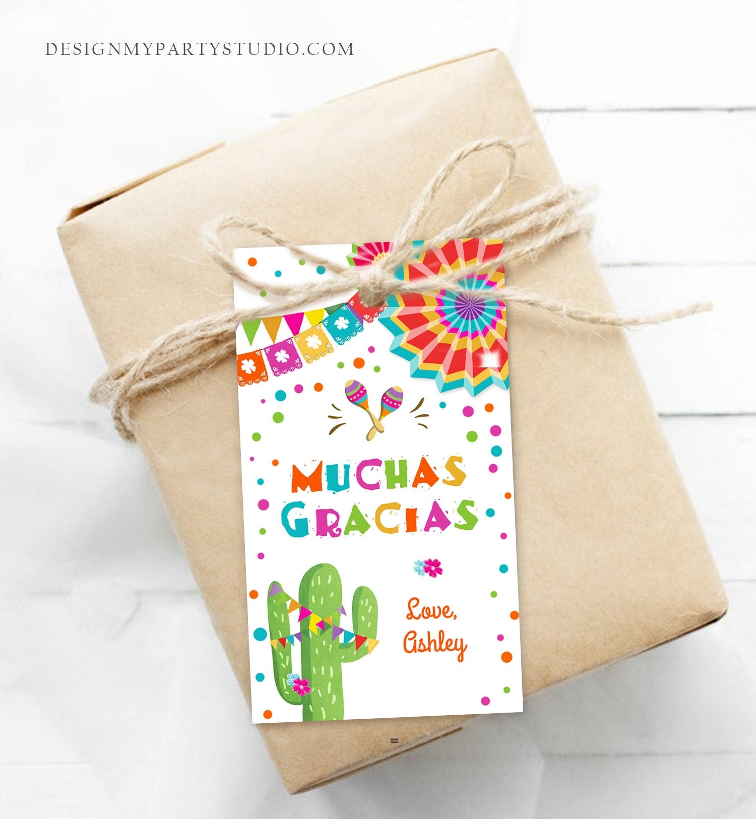 Editable Cactus Fiesta Favor Tags Fiesta Thank You Tags Mexican Muchas Gracias Bridal Shower Succulent Birthday Corjl Template 0045