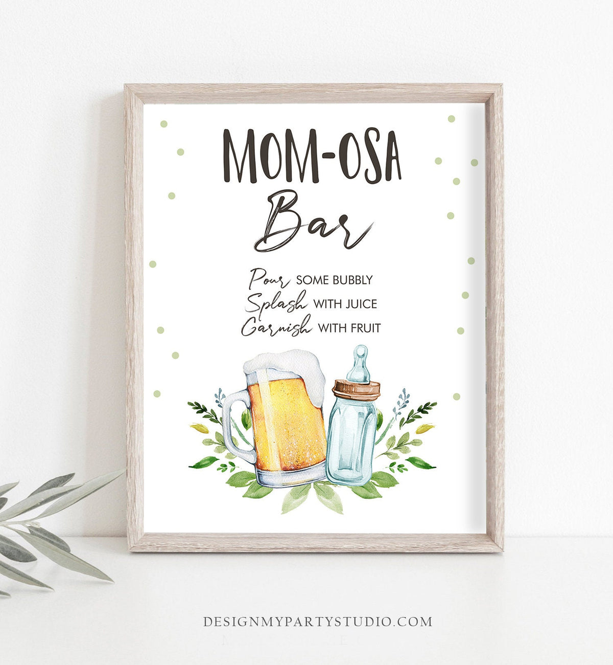 A Baby is Brewing Baby Shower Signs Momosa Bar Sign Mom-Osa Bar Mimosa Drinks Table Shower Decor Brewing Shower Download PRINTABLE 0190