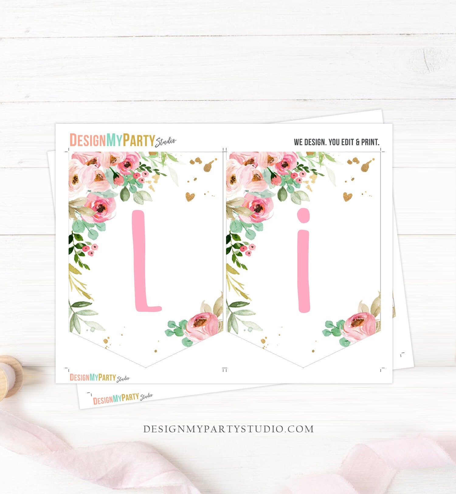 Little Miss Onederful Birthday Banner 1st Birthday Banner Girl First Birthday Decorations Pink Instant download PRINTABLE DIGITAL DIY 0147