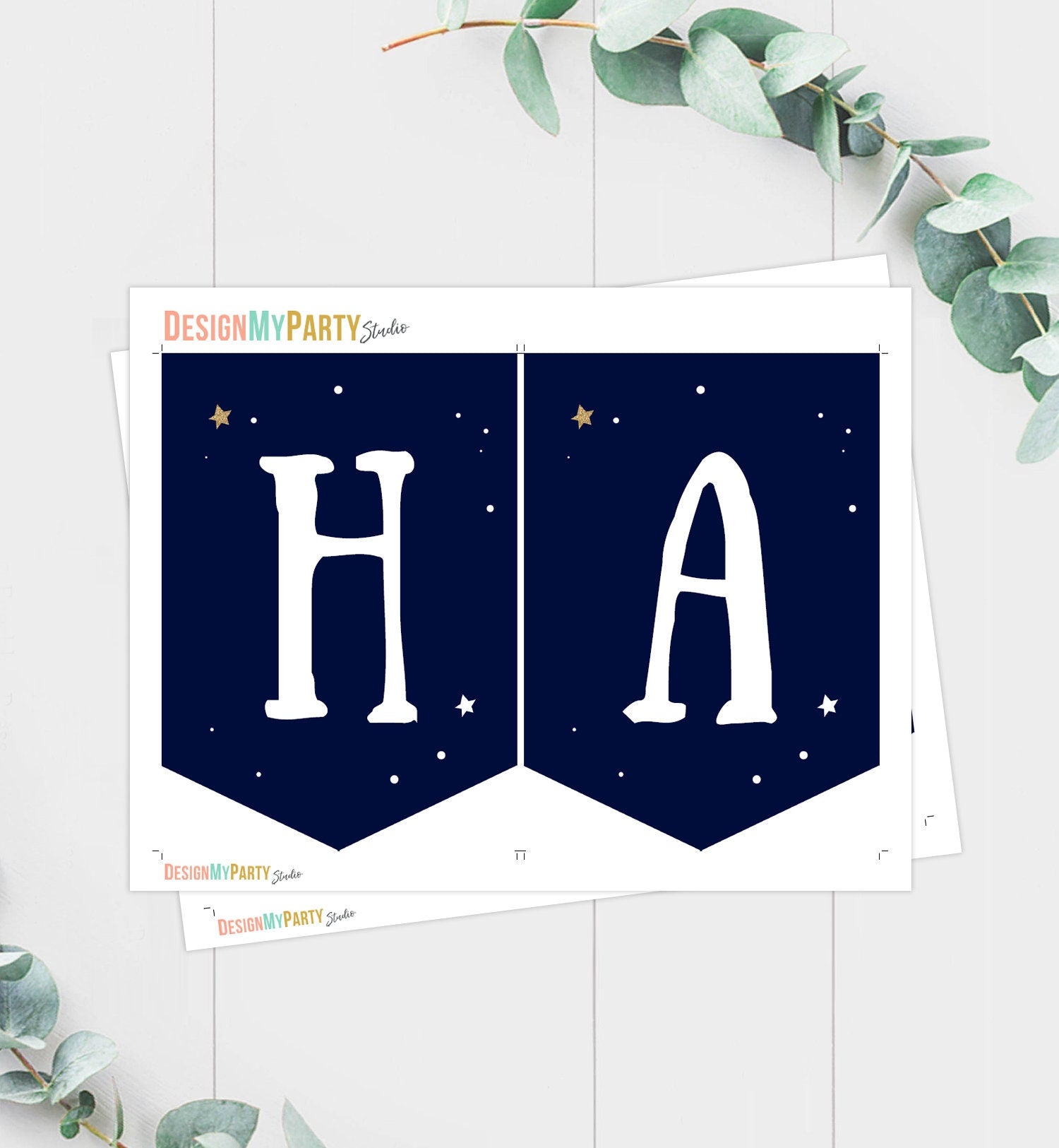 Happy Birthday Banner Outer Space Planets Banner Boy Galaxy First Birthday Decorations Rocket Instant download PRINTABLE DIGITAL DIY 0357