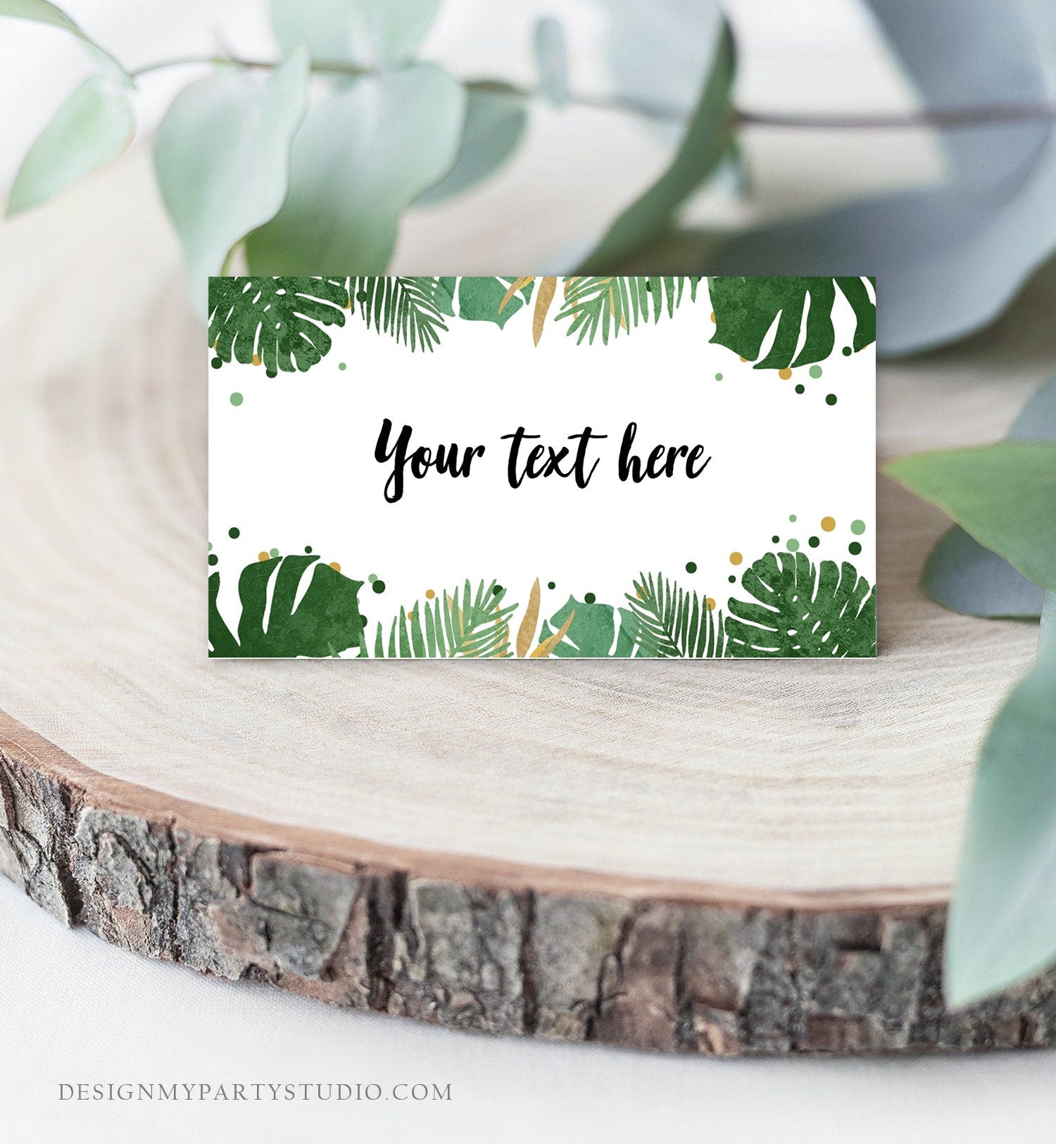 Editable Safari Food Labels Tropical Place Cards Summer Beach Party Place Card Tent Card Escort Birthday Shower Boy Template Printable 0332