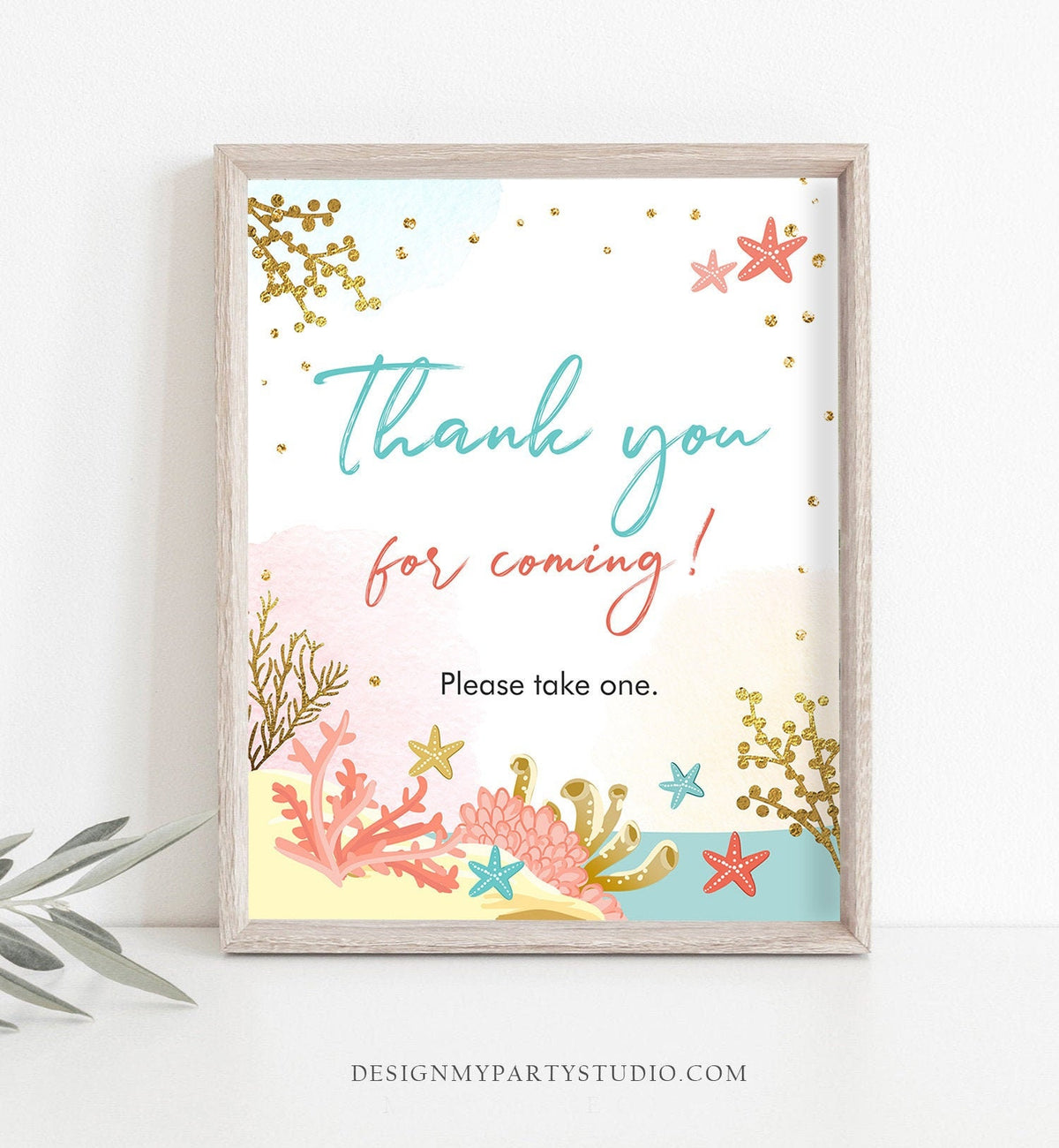 Thank You for Coming Sign Bridal Shower Ocean Bride Beach Bridal Shower Nautical Favors Please Take One Shower Games Download PRINTABLE 0129