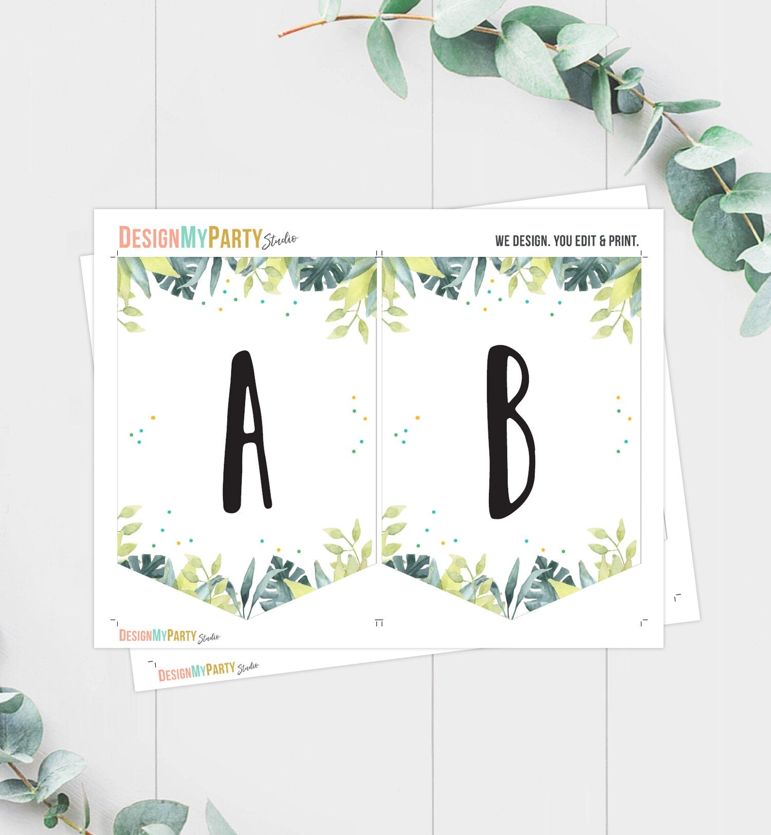 Safari Party Animals Birthday Banner A-Z Alphabet Numbers Banner First Happy Birthday Banner Boy Neutral Safari Animals Decor Printable 0322