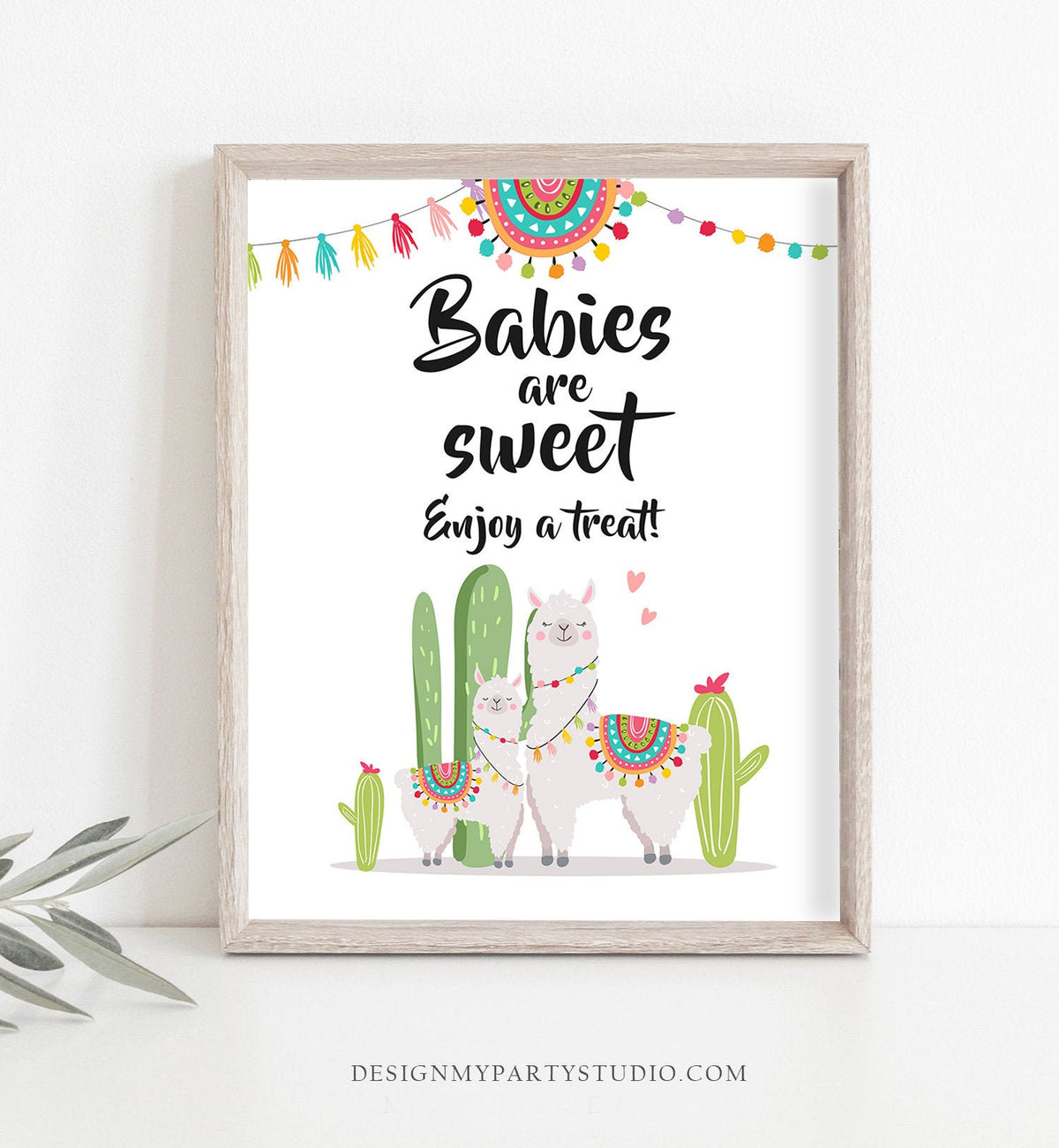 Babies are Sweet Sign Fiesta Llama Baby Shower Sign Take a Treat Sign Pink Girl Dessert Table Decor 8x10 Instant Download PRINTABLE 0079