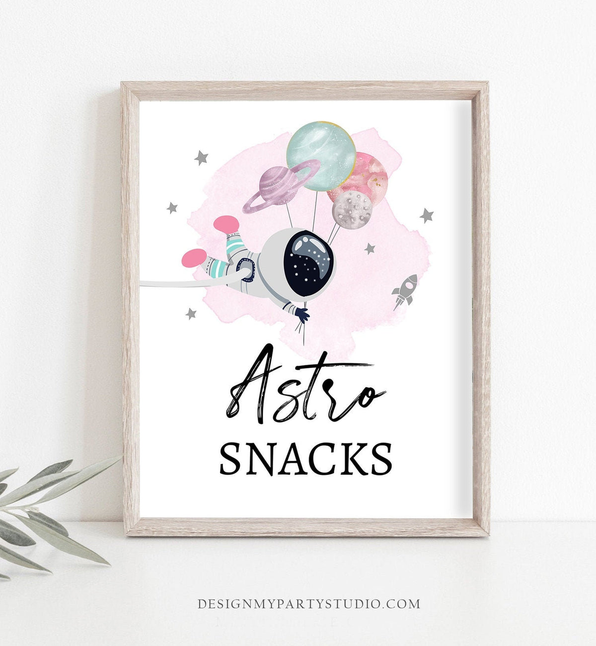 Astro Snacks Space Party Sign Outer Space Birthday Sign Galaxy Party Decor Dessert Table Boy Snacks Sign Planets Astronaut Printable 0366