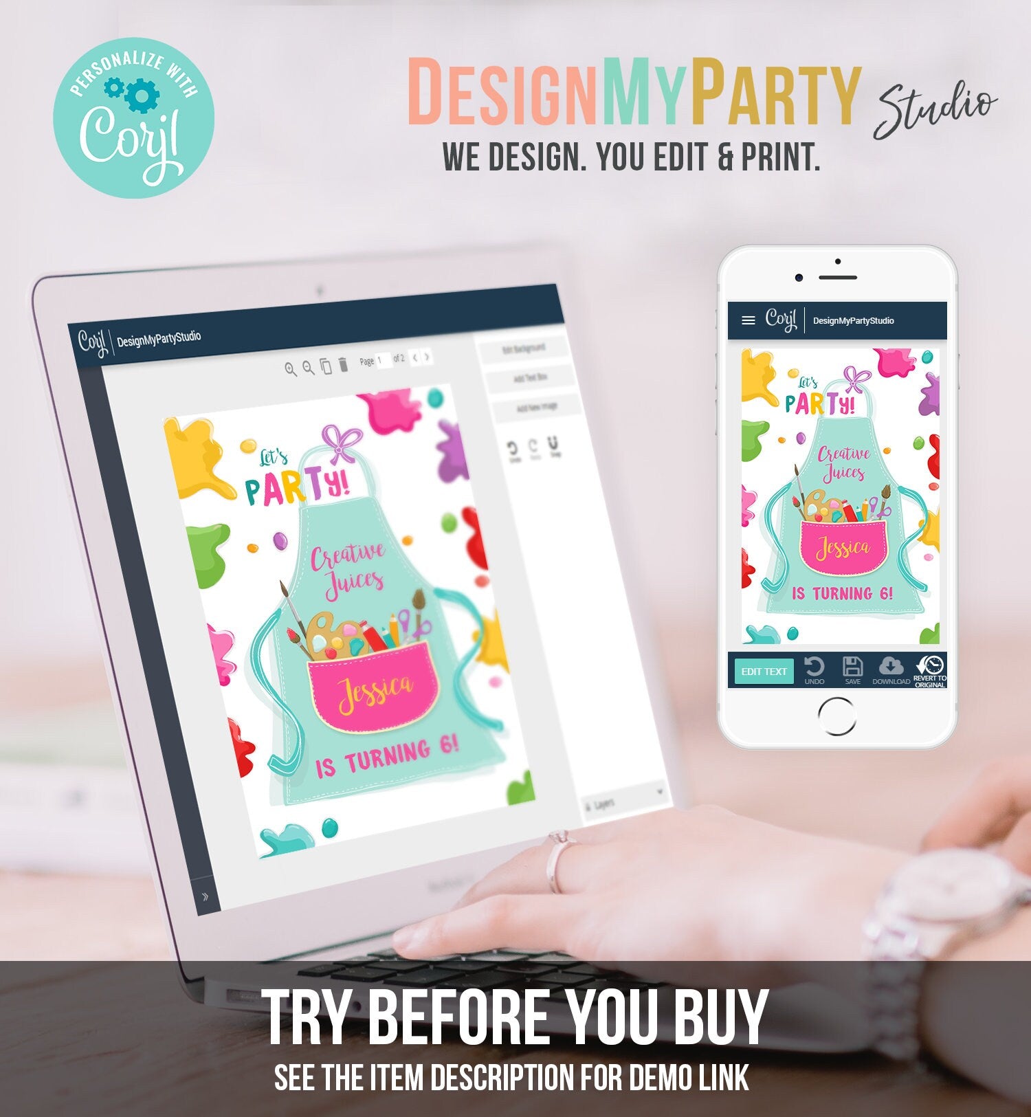 Editable Art Party Birthday Juice Pouch Label Juice Favors Girl Birthday Decor Paint Party Digital Download Template Printable 0319