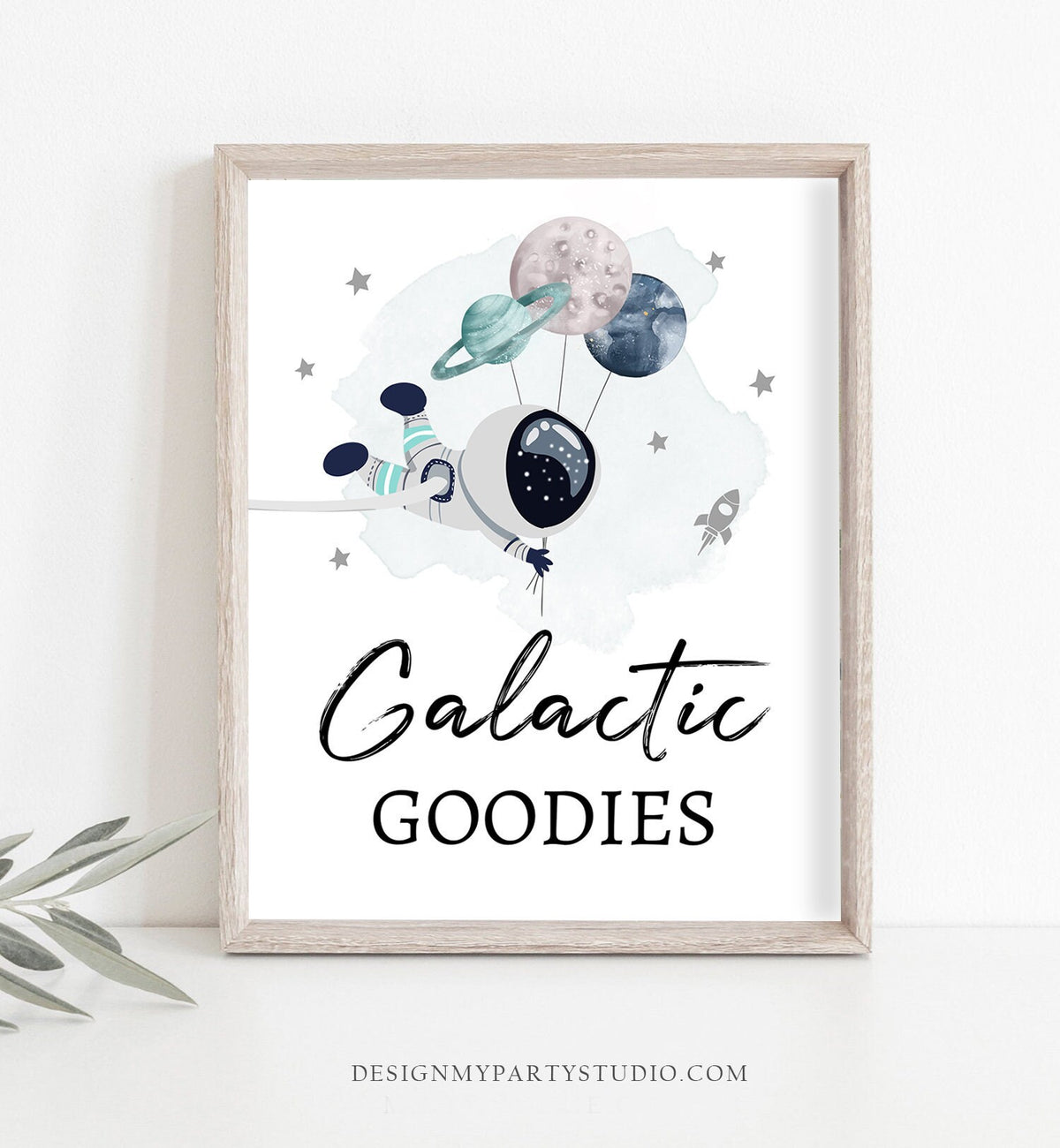 Galactic Goodies Space Party Sign Outer Space Birthday Sign Galaxy Party Decor Favors Table Dessert Boy Snacks Sign Planets Printable 0366