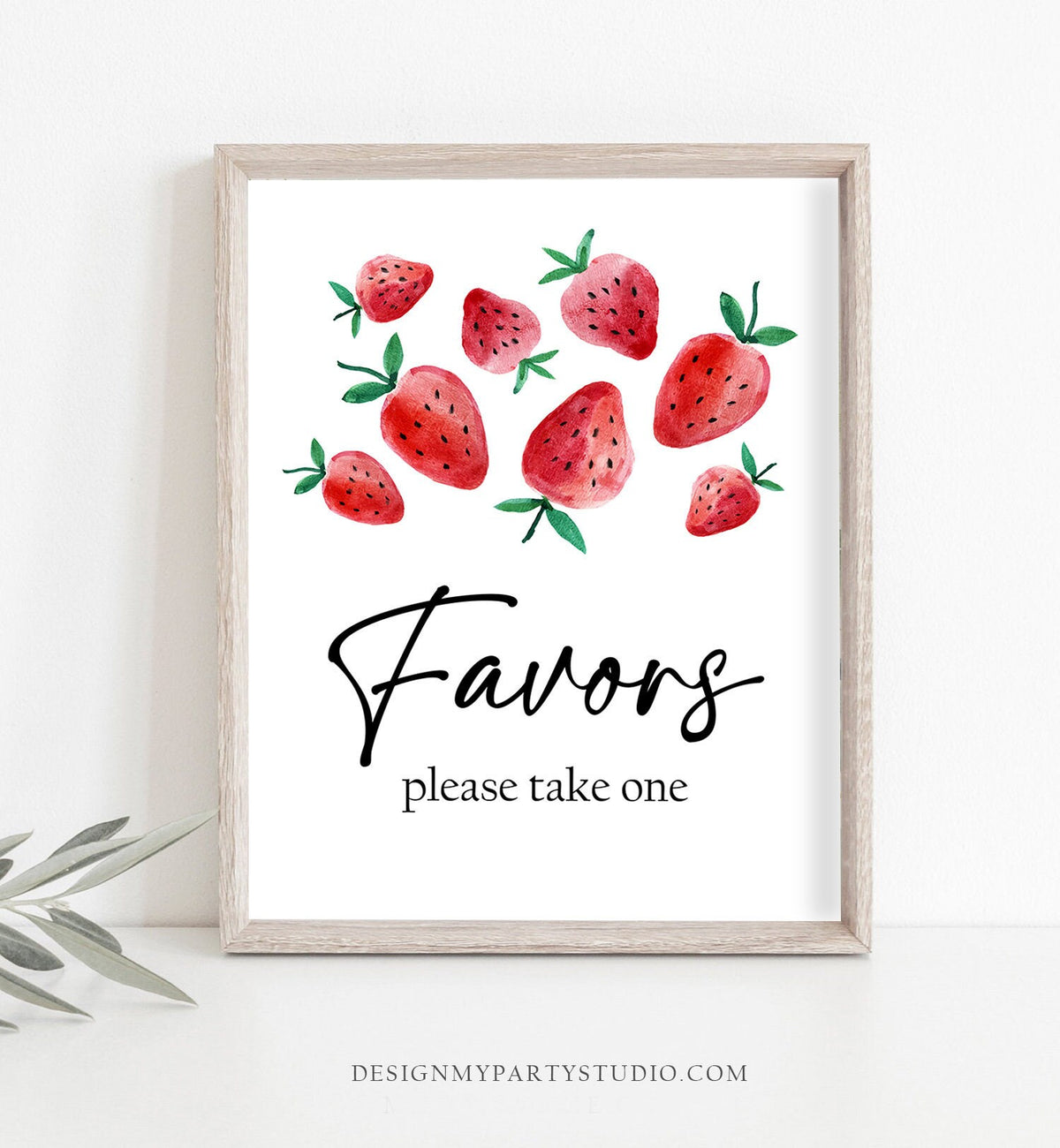 Strawberry Favors Sign Strawberry Birthday Party Table Sign Berry Sweet Farmers Market Decor Favors Sign Girl Treats Download Printable 0399