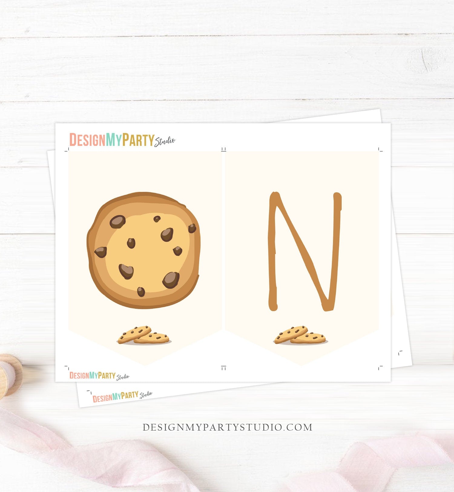 Cookies High Chair Banner Cookies 1st First Birthday Party Boy High Chair ONE Banner Party Decor Milk and Cookies PRINTABLE Digital 0088