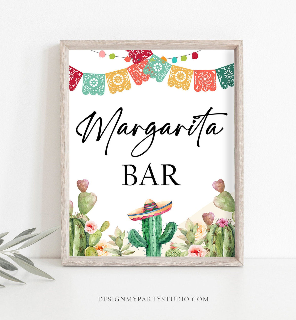 Margarita Bar Sign Fiesta Margarita Sign Fiesta Bridal Shower Cactus Baby Shower Succulent Bar Sign Desert 8x10 Download Printable 0404