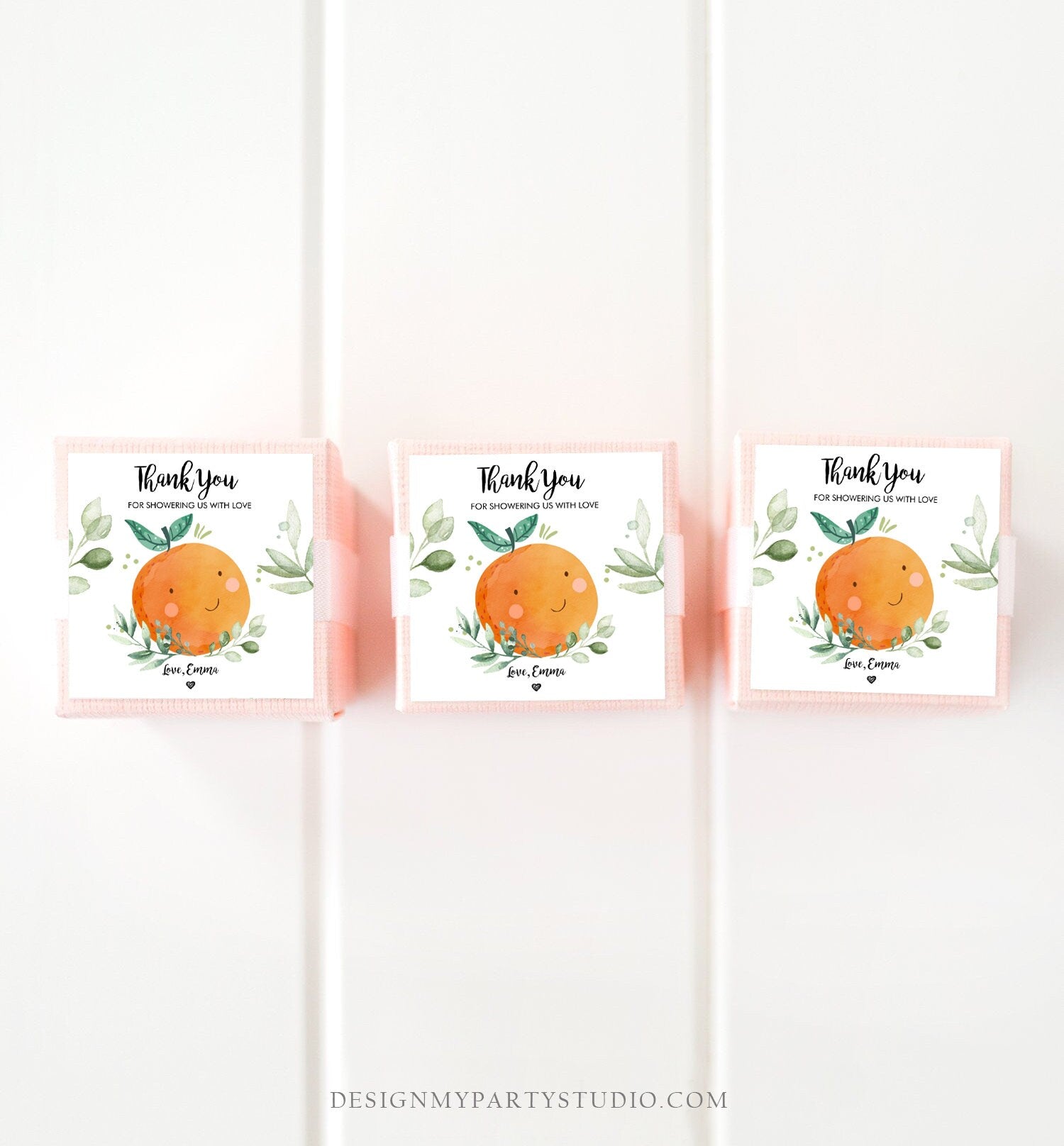 Editable A Little Cutie is on The Way Favor Tag Orange Clementine Baby Shower Cutie Gift Greenery Neutral Digital Template Printable 0330