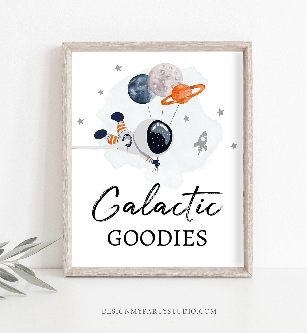 Galactic Goodies Space Party Sign Outer Space Birthday Sign Galaxy Party Decor Favors Table Dessert Boy Snacks Sign Planets Printable 0366