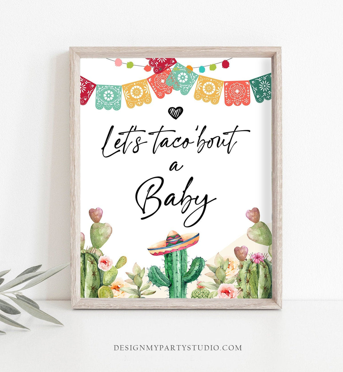 Taco &#39;Bout a Baby Shower Sign Couples Shower Taco Fiesta Baby Shower Cactus Baby Shower Decor Cactus Instant Download Printable 0404