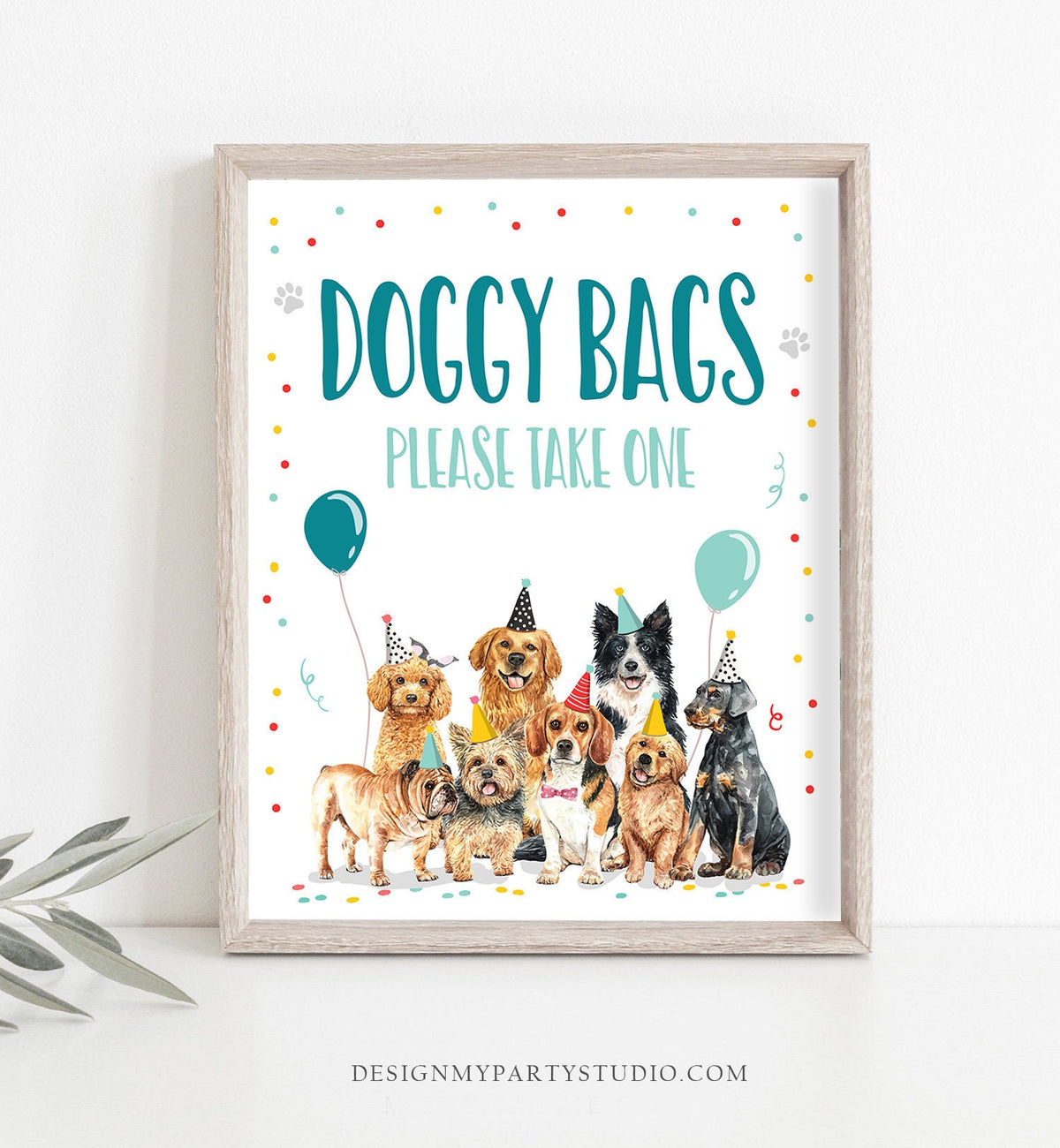 Favors Puppy Birthday Sign Table Decor Dog Birthday Party Boy Puppy Doggy Bags Sign Vet Pawty Decor Table Sign Download Printable 0384