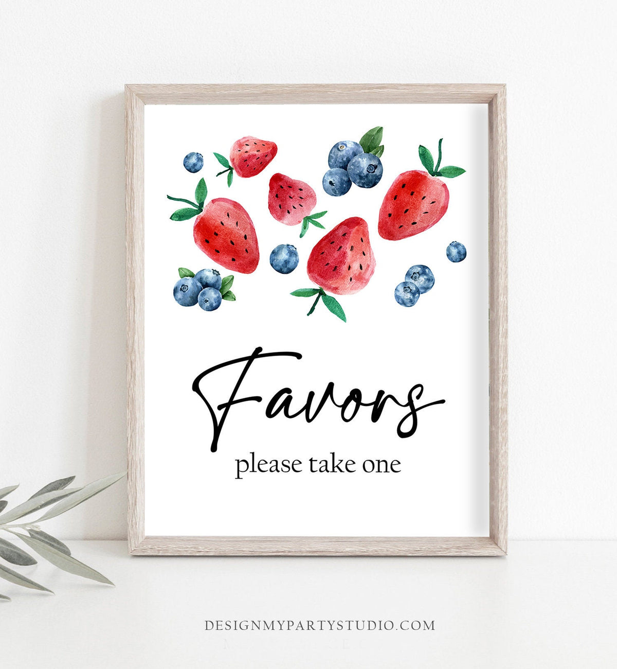 Berry First Birthday Party Sign Favors Sign Strawberry Blueberry Berry Sweet Farmers Market Favors Sign Girl Treats Download Printable 0399