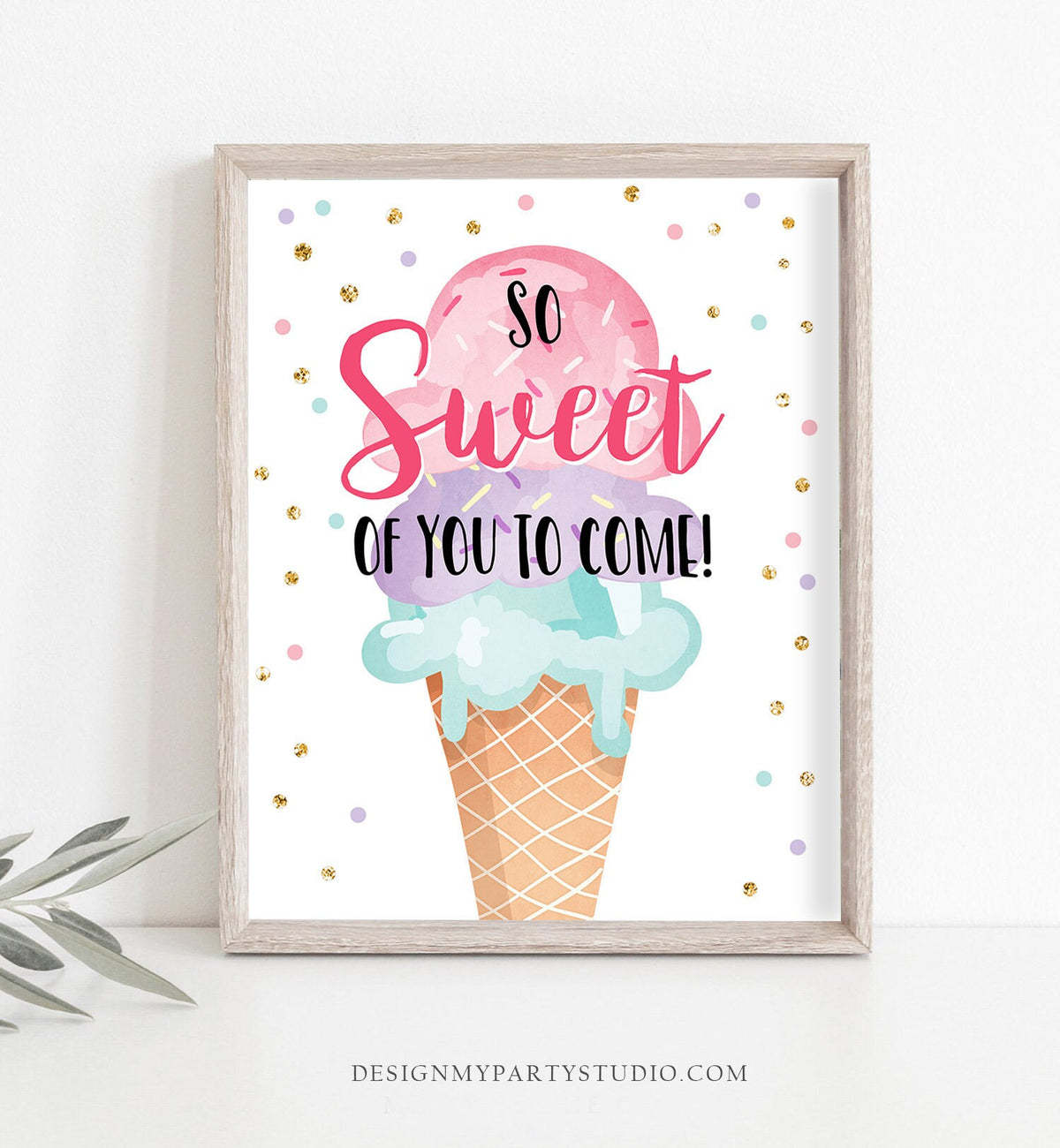 Ice Cream Birthday Sign Thank You Sign Ice Cream Favors Table Sign Ice Cream Social Summer Pink Mint Purple Instant Download Printable 0243