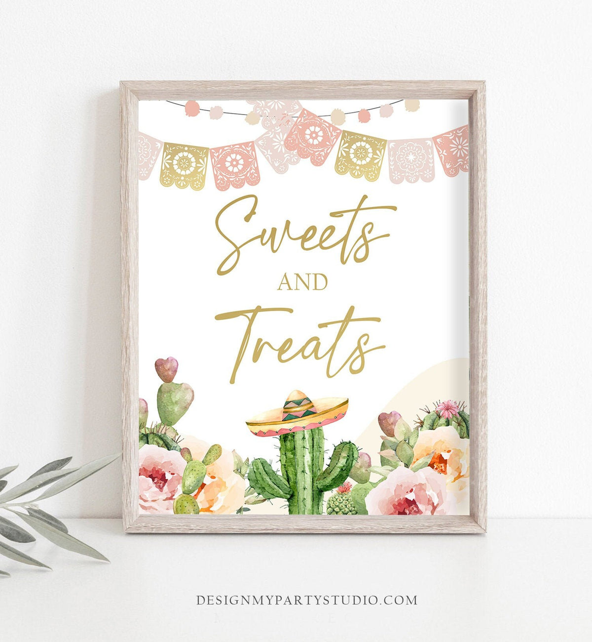 Sweets and Treats Sign Fiesta Boho Bridal Shower Baby Shower Decor Cactus Dessert Table Sweets Sign Snacks Instant Download Printable 0419