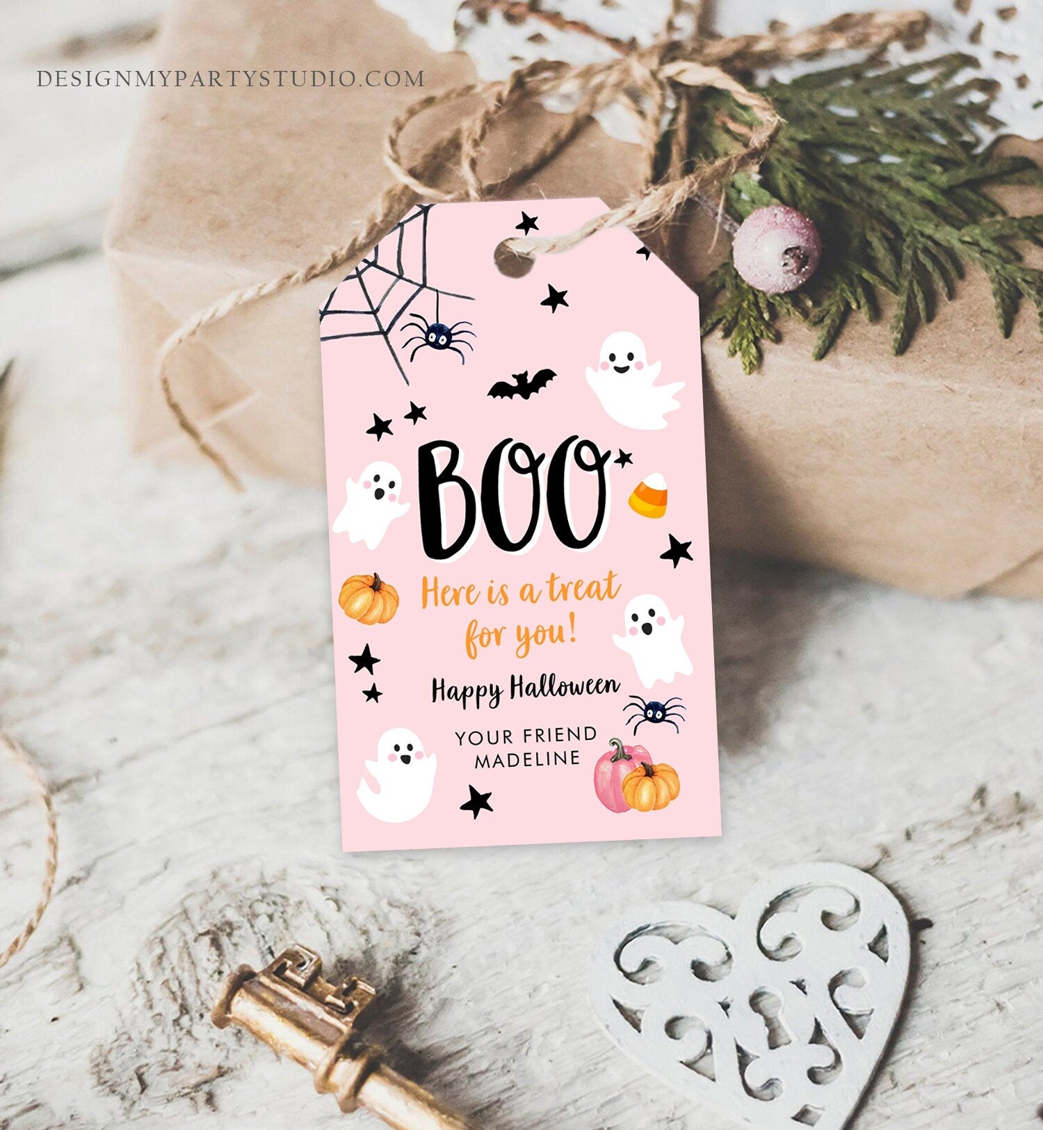 Editable Halloween Favor Tags Boo Gift Tags Costume Party Trick Or Treat Favor Tags Birthday Party Download Printable Template Corjl 0418