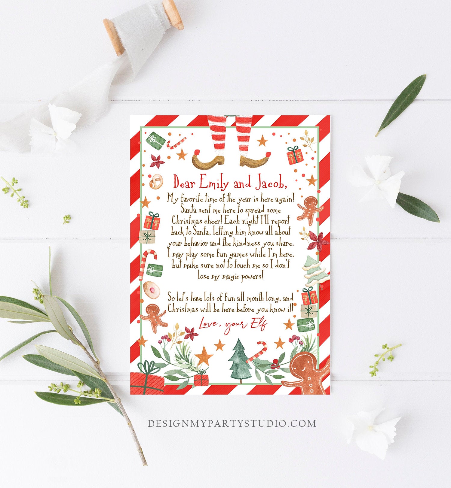 Editable Elf Arrival Letter Return Letter Christmas Elf I'm Back Elf Welcome Christmas Elf Letter From Your Elf Printable Template 0358