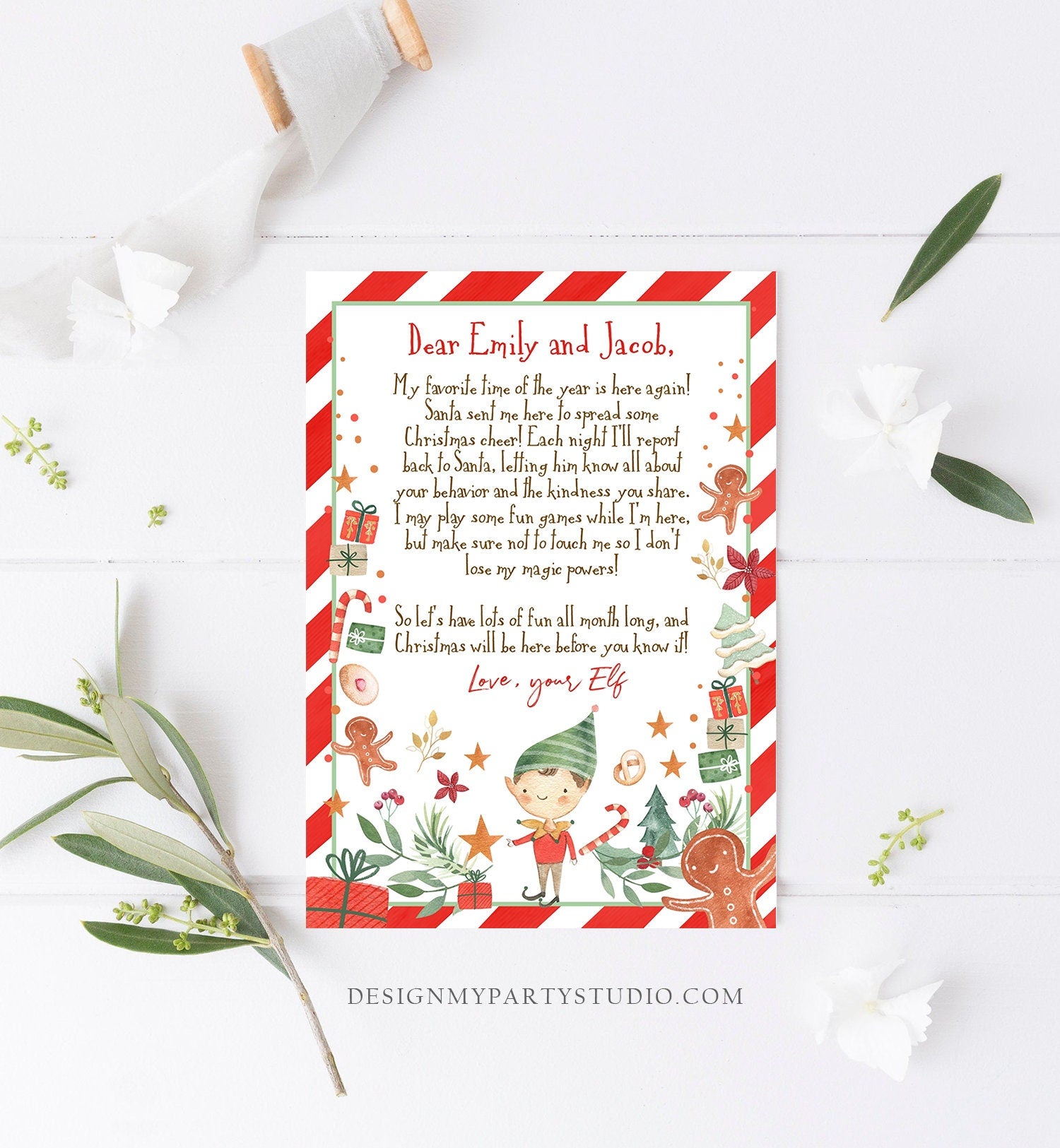 Editable Elf Arrival Letter Return Letter Christmas Elf I'm Back Elf Welcome Christmas Elf Letter From Your Elf Printable Template 0358