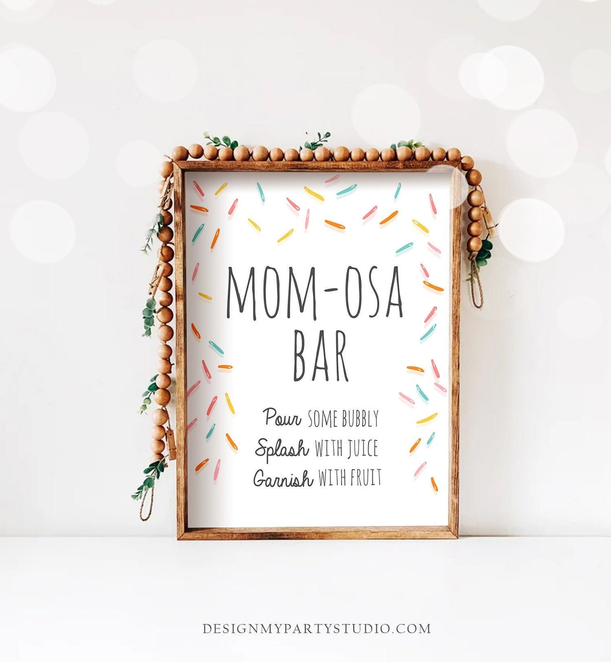 Baby Sprinkle Signs Momosa Bar Sign Mom-Osa Bar Mimosa Drinks Table Sprinkle Decor Gender Neutral Coed Shower Download Printable 0216