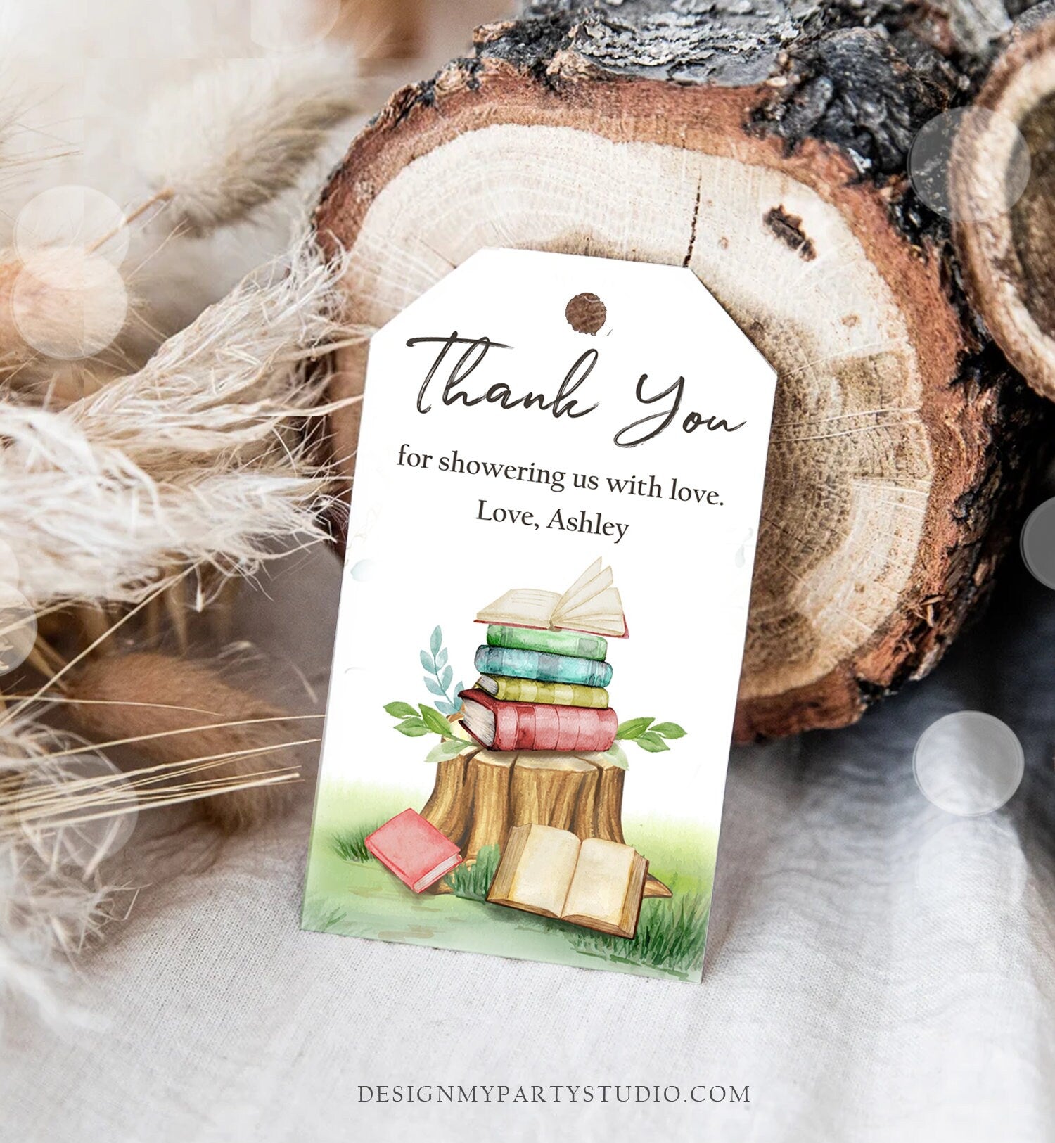 Editable Storybook Baby Shower Favor Tags Storybook Thank you Tags Gender Neutral Labels Chapter Printable Download Corjl Template 0427