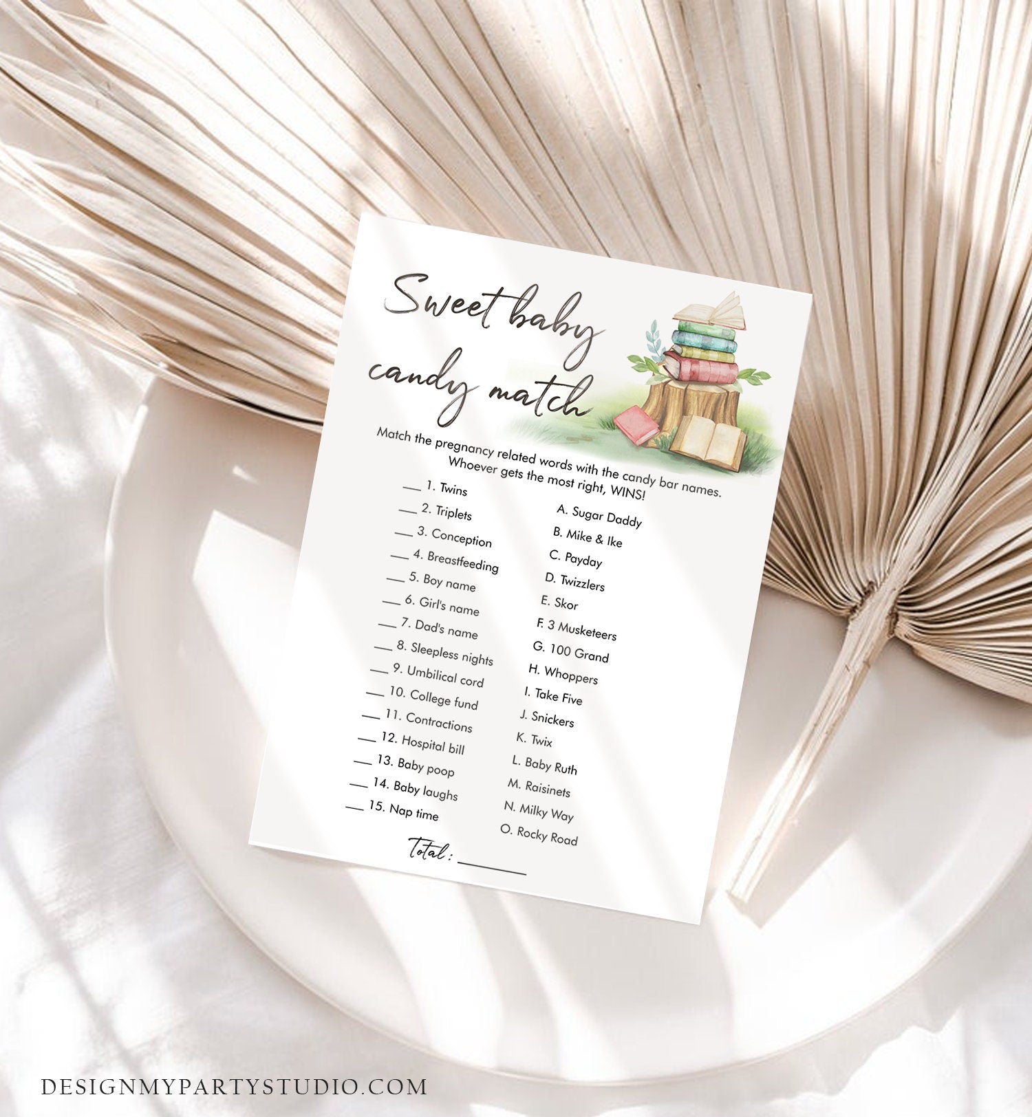 Editable Storybook Baby Shower Games Bundle Book Baby Shower Activity Gender Neutral Boho Chapter Download Printable Corjl Template 0427