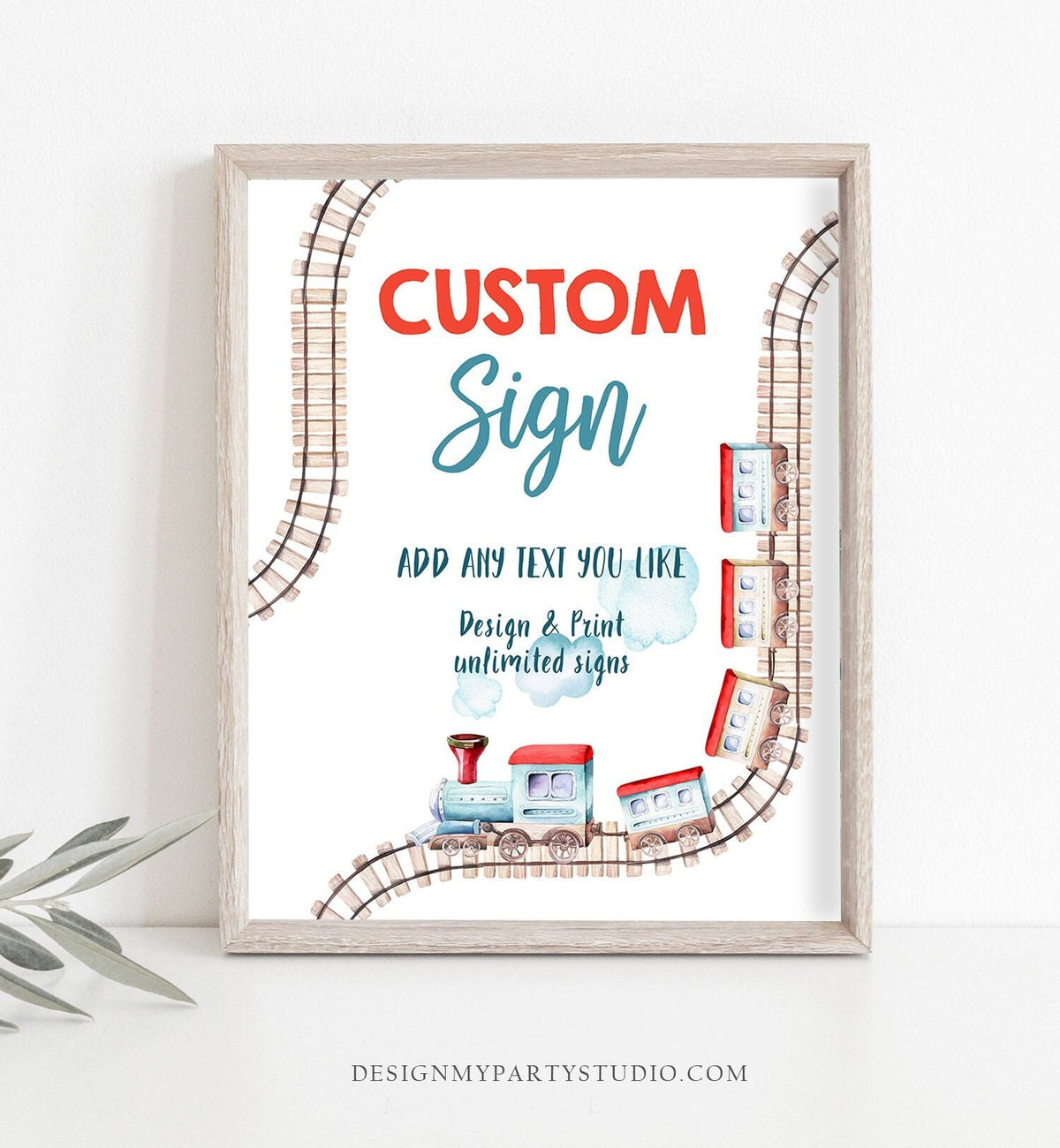 Editable Custom Sign Train Birthday Sign Boy Chugga Chugga Two Two Decor Choo Choo Train Party Sign Decoration 8x10 Download PRINTABLE 0149