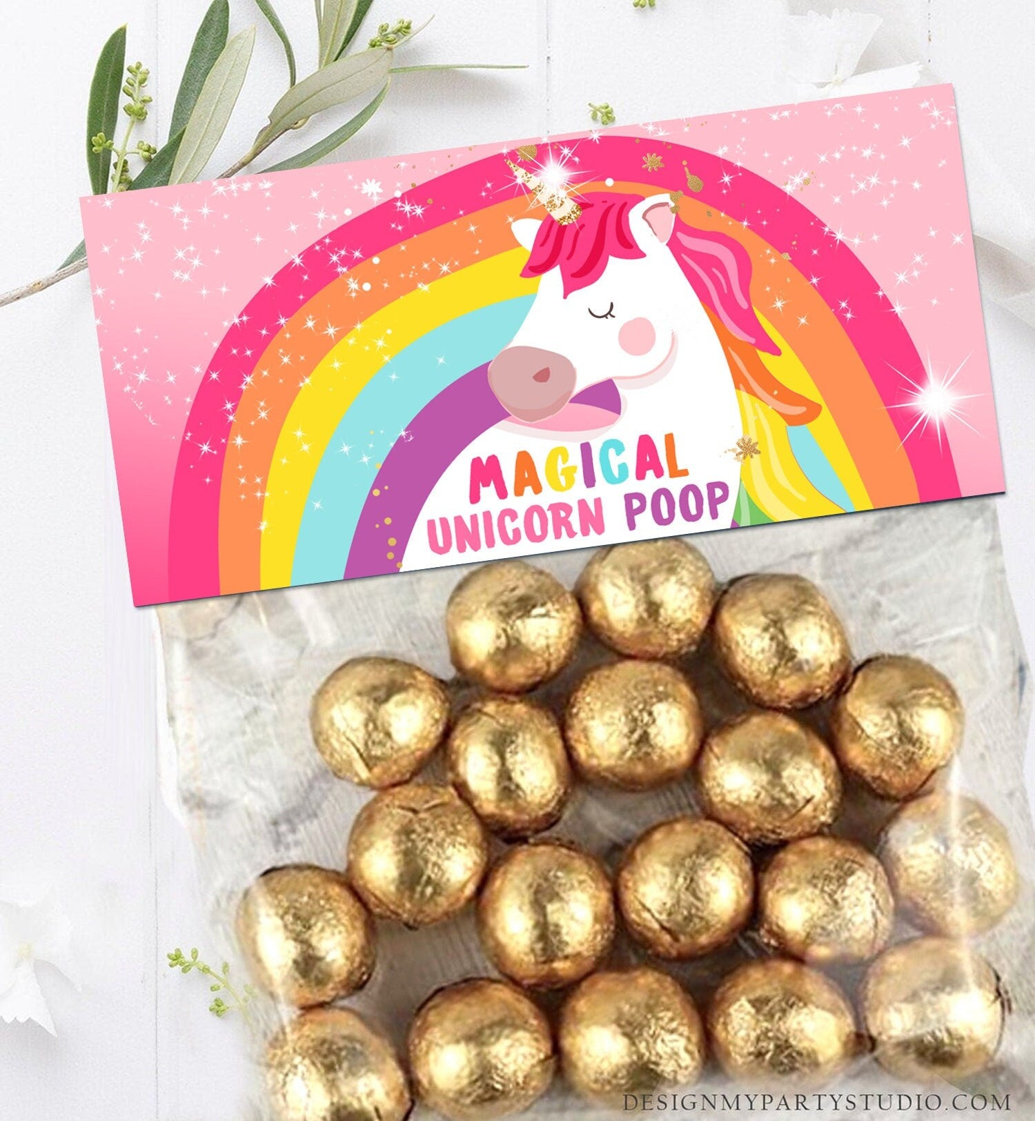 Printable Treat Bag toppers Unicorn Birthday Party Unicorn Poop Label Unicorn Party Favors Tag Instant Download DIGITAL PRINTABLE 0323