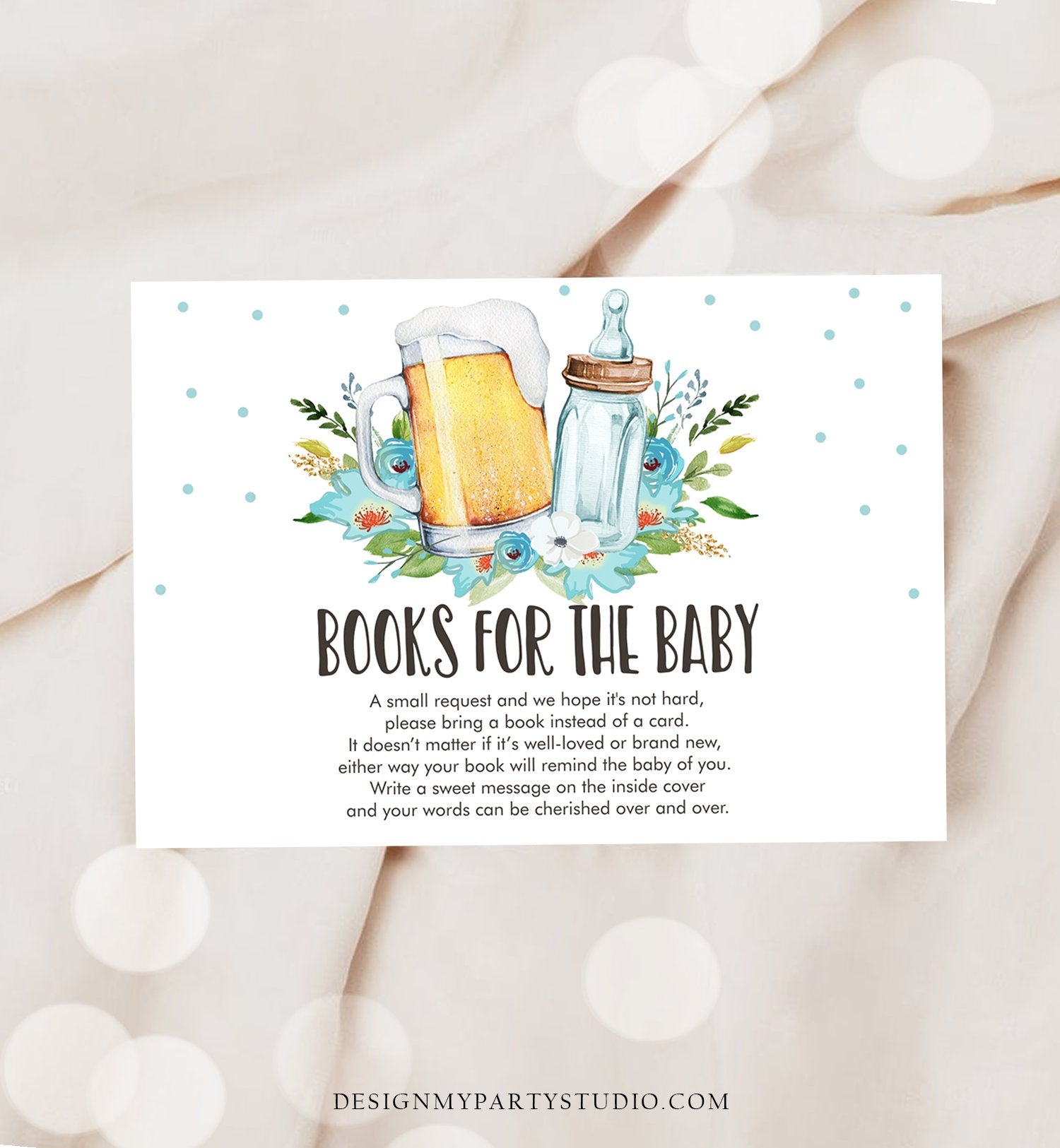 Editable Books for Baby Card Bring a Book Card Baby is Brewing Baby shower Book insert Book Request Book Card Template Corjl PRINTABLE 0190