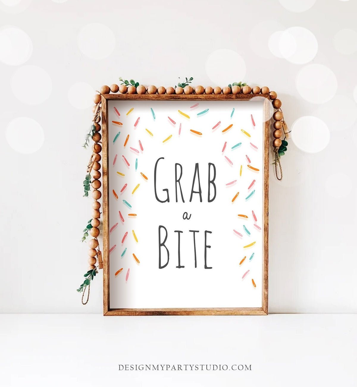 Grab a Bite Sign Food Table Decor Baby Sprinkle Sign Gift Table Sprinkle Shower Table Sign Gender Neutral Instant Download Printable 0216