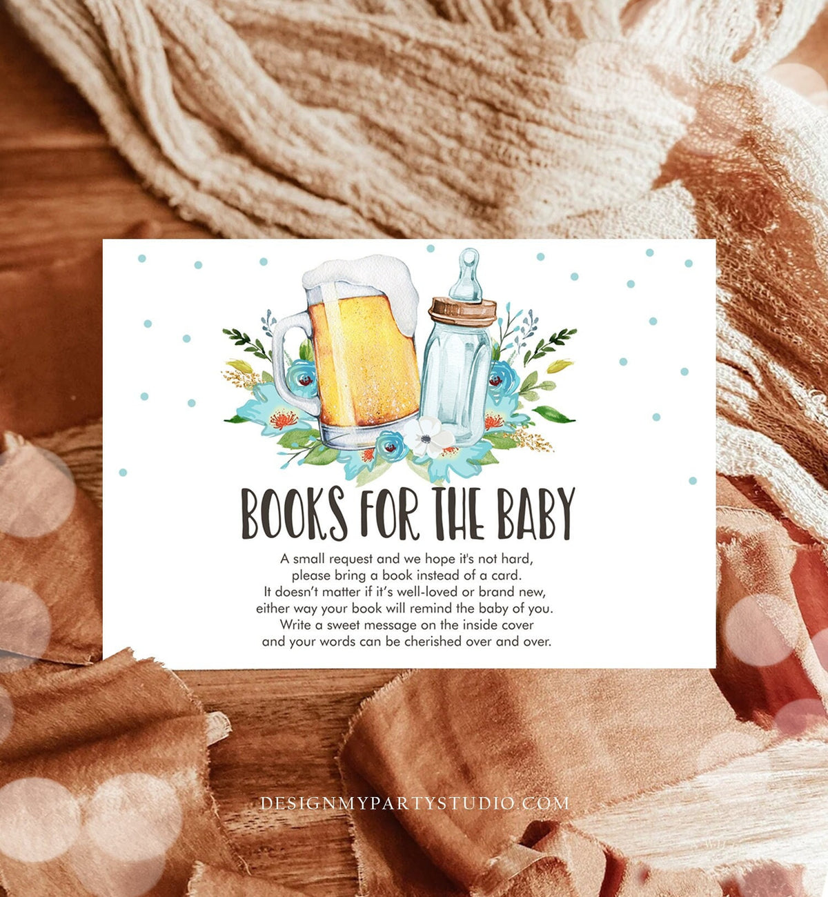 Editable Books for Baby Card Bring a Book Card Baby is Brewing Baby shower Book insert Book Request Book Card Template Corjl PRINTABLE 0190