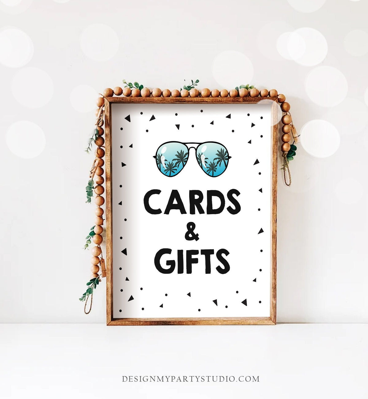 Cards and Gifts Sign Two Cool Birthday Party Sign Boy One Cool Dude Table Decor Pilot Sunglasses Digital Instant Download Printable 0136