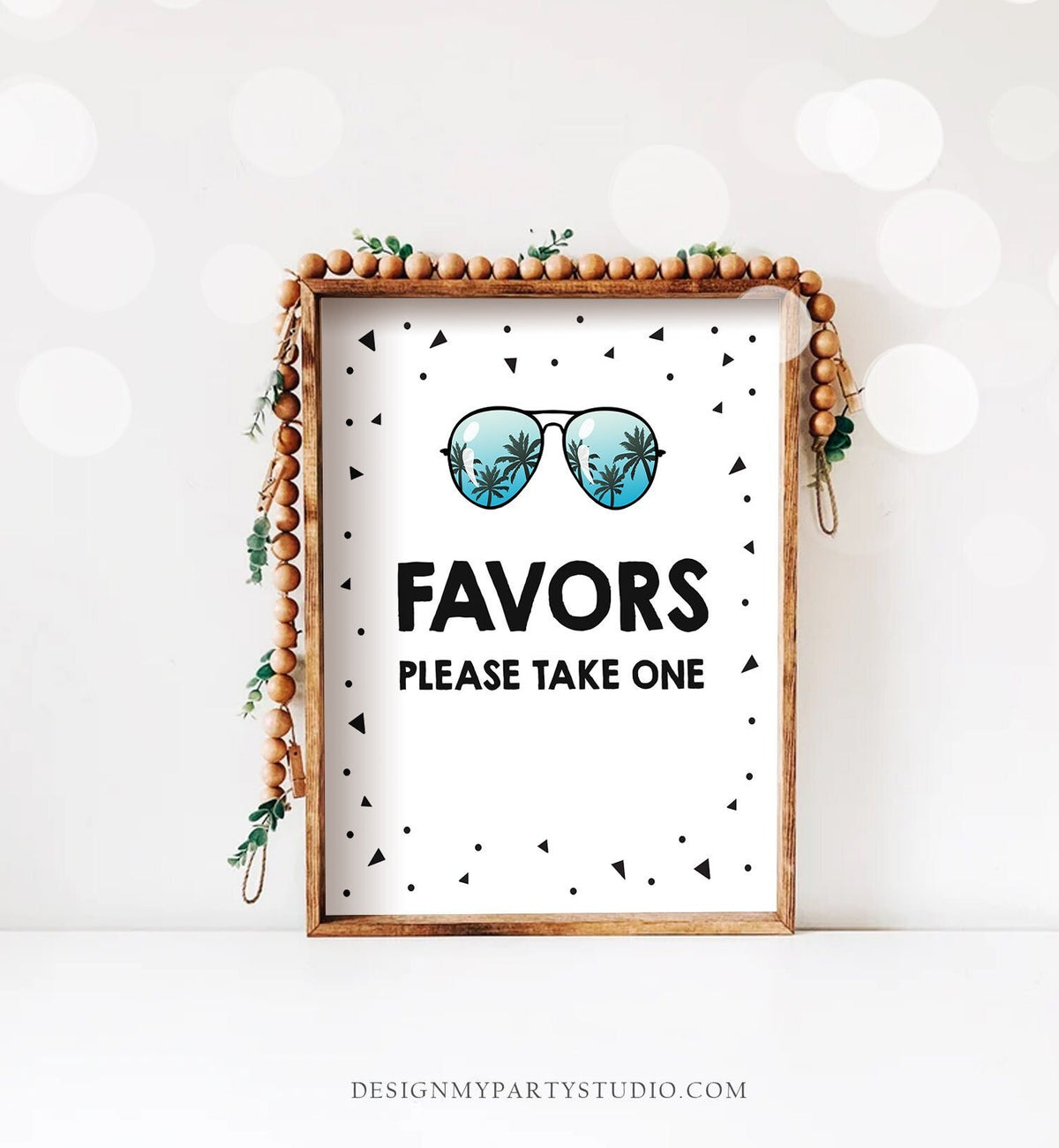 Favors Sign Two Cool Birthday Party Sign Boy One Cool Dude Table Decor Pilot Sunglasses Thank You Gifts Instant Download Printable 0136