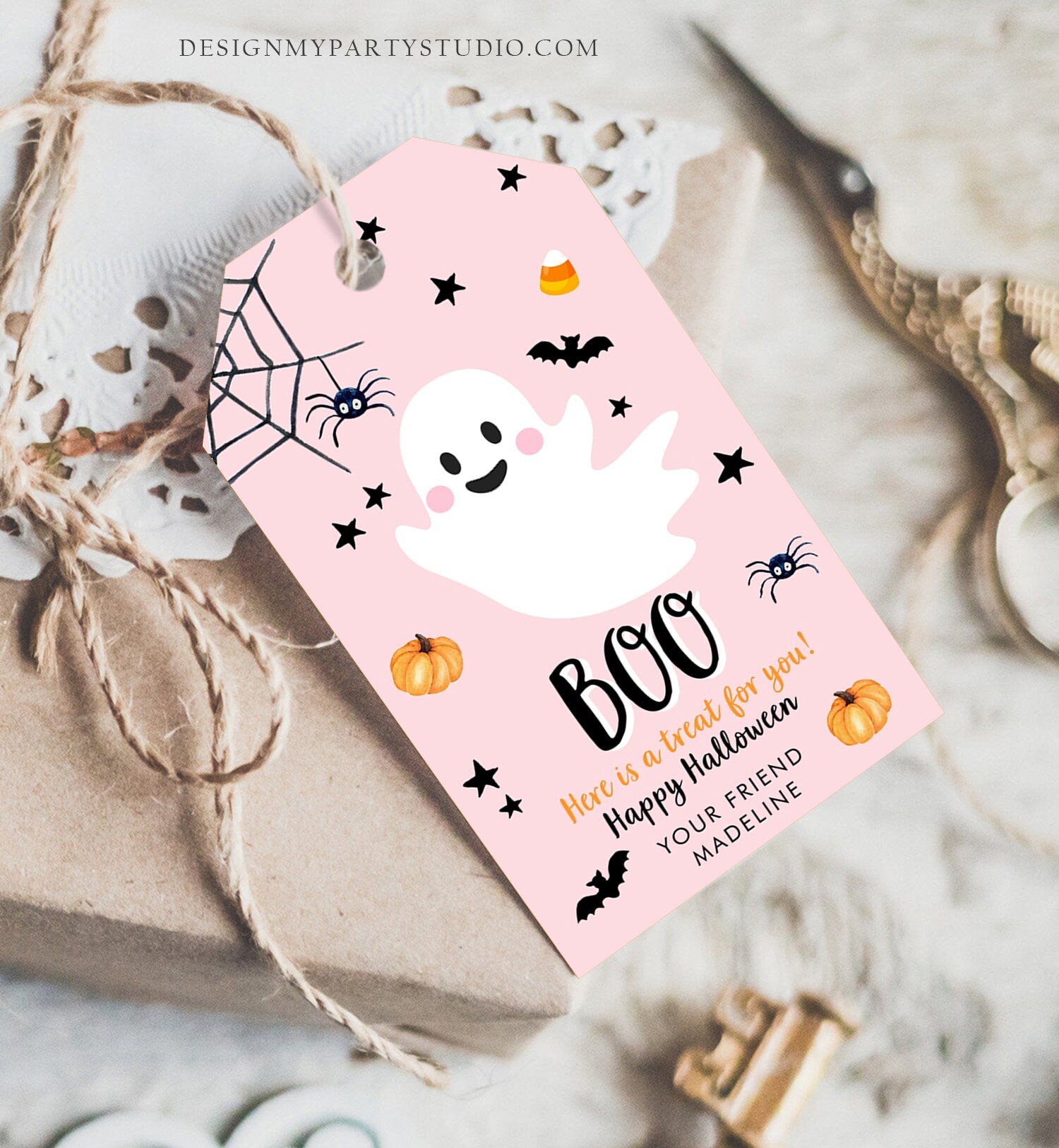 Editable Halloween Favor Tags Boo Gift Tag Costume Party Trick Or Treat Favor Tag Birthday Party Download Printable Template Corjl 0418 0261