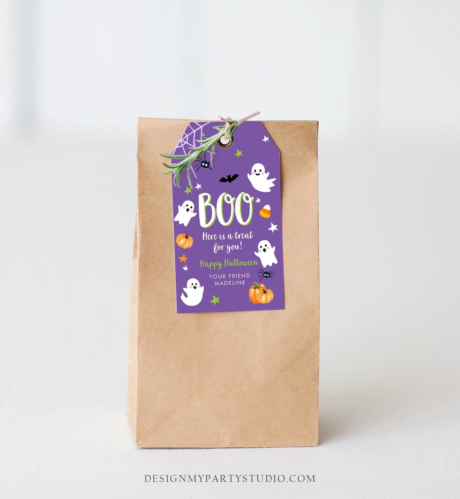 Editable Halloween Favor Tag Boo Gift Tags Costume Party Trick Or Treat Favor Tag Birthday Digital Download Template Printable 0418 0261