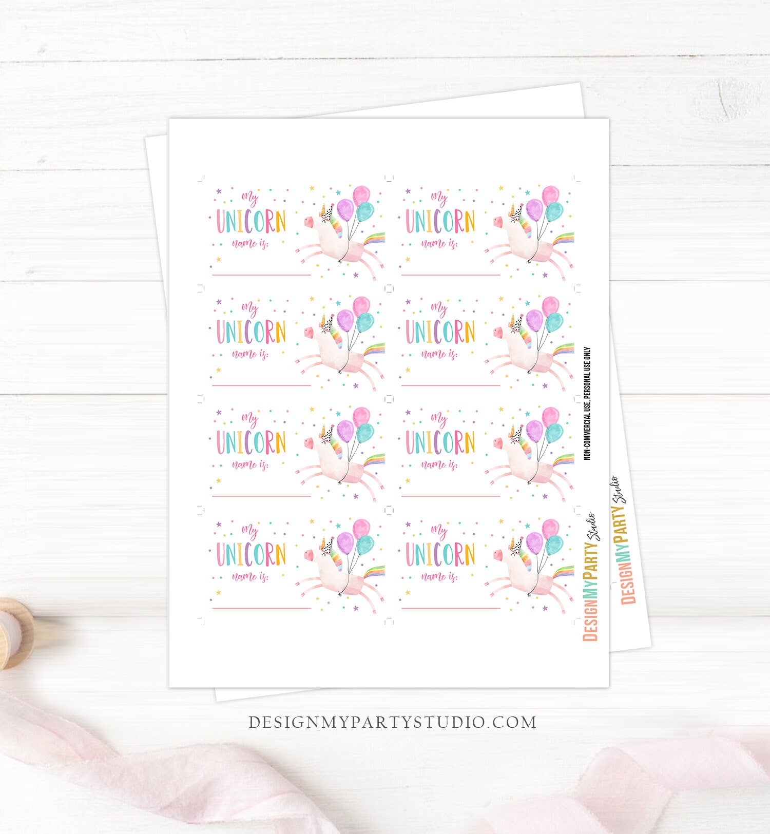 What Is your Unicorn Name Game Unicorn Birthday Game Party Activity Magical Unicorn Rainbow Pastel Girl Template Printable Corjl 0336