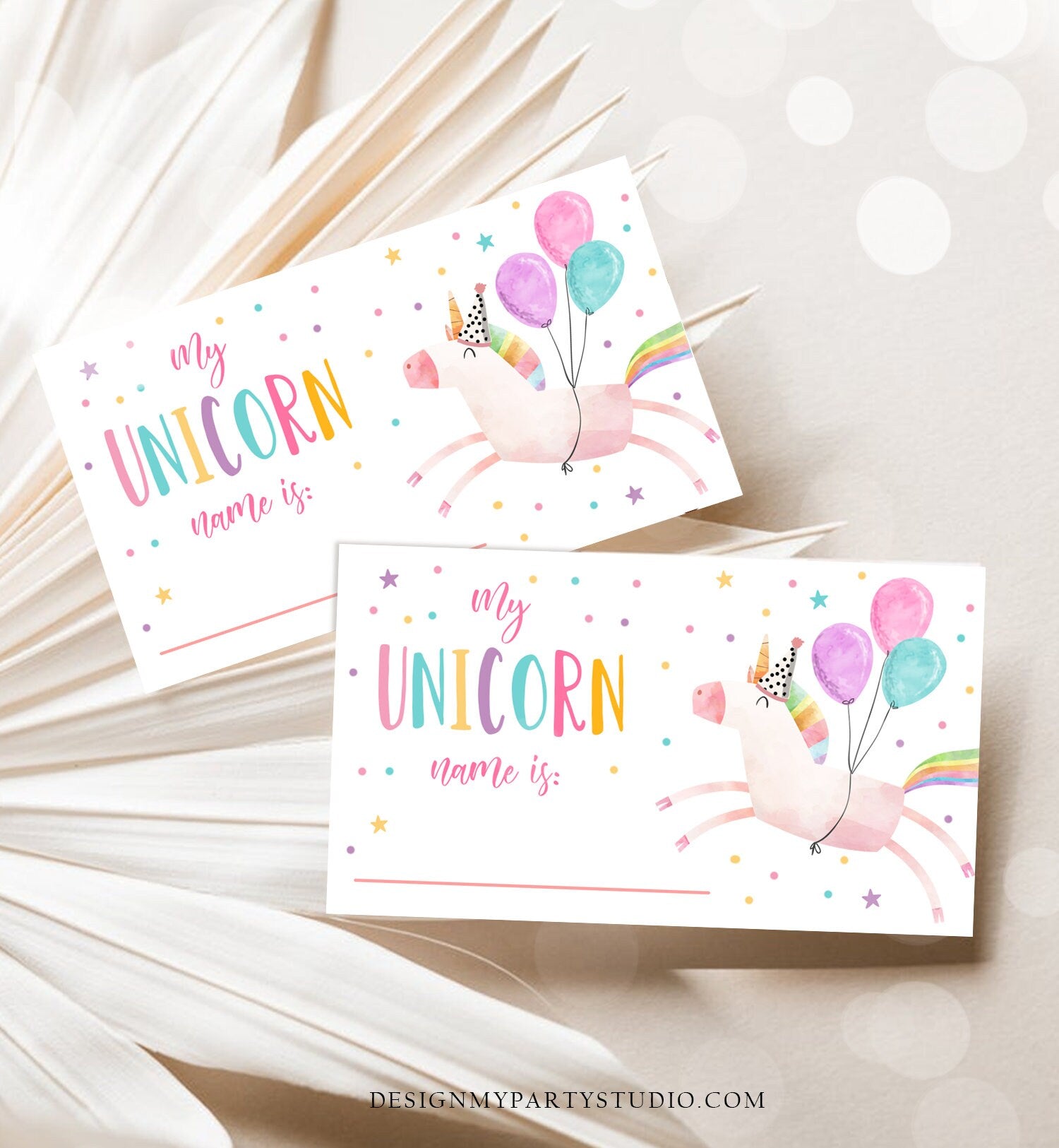 What Is your Unicorn Name Game Unicorn Birthday Game Party Activity Magical Unicorn Rainbow Pastel Girl Template Printable Corjl 0336