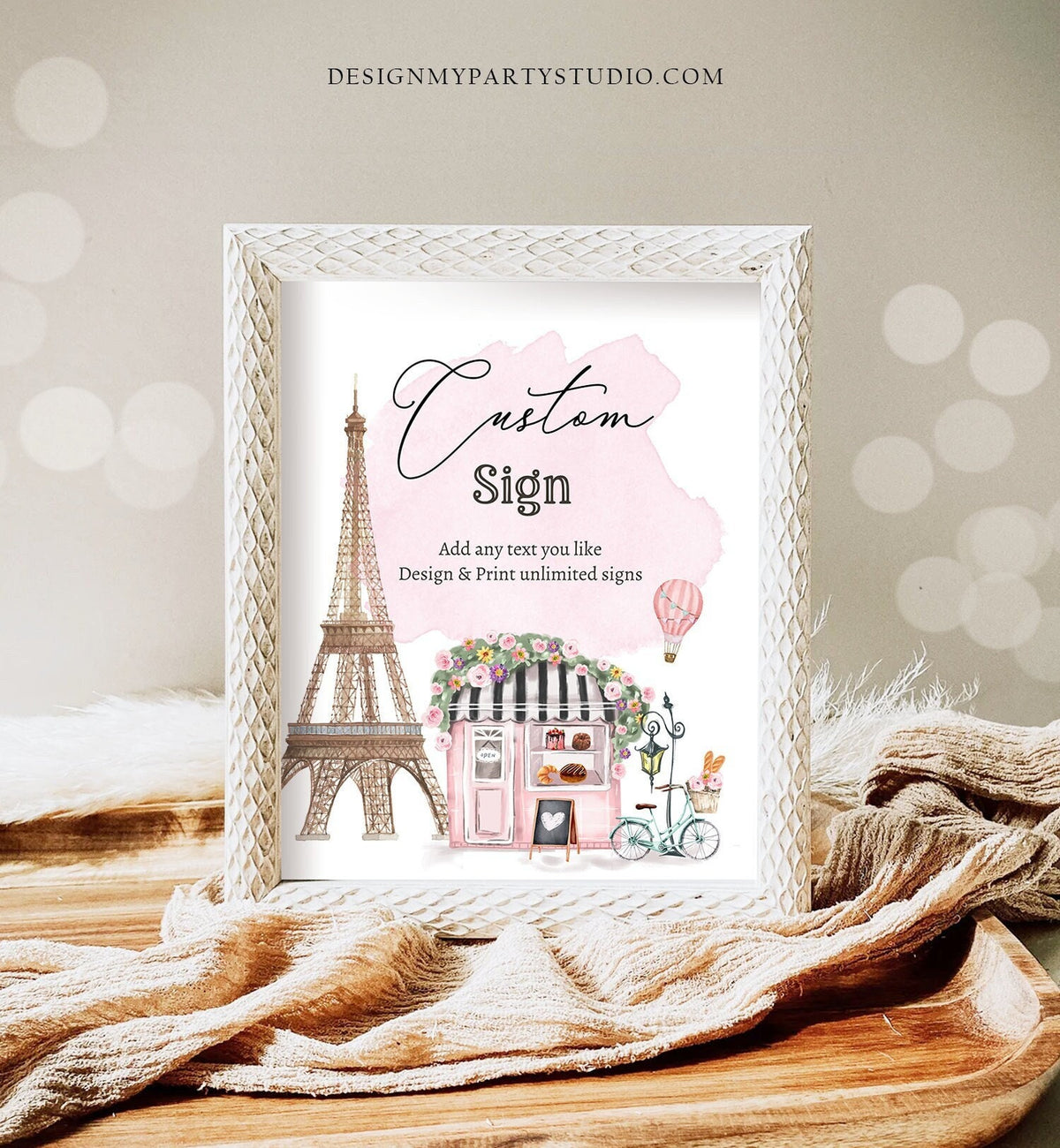 Editable Custom Sign French Paris Sign French Patisserie Parisian Eiffel Tower Cafe Floral Table Sign Decor 8x10 Download PRINTABLE 0441